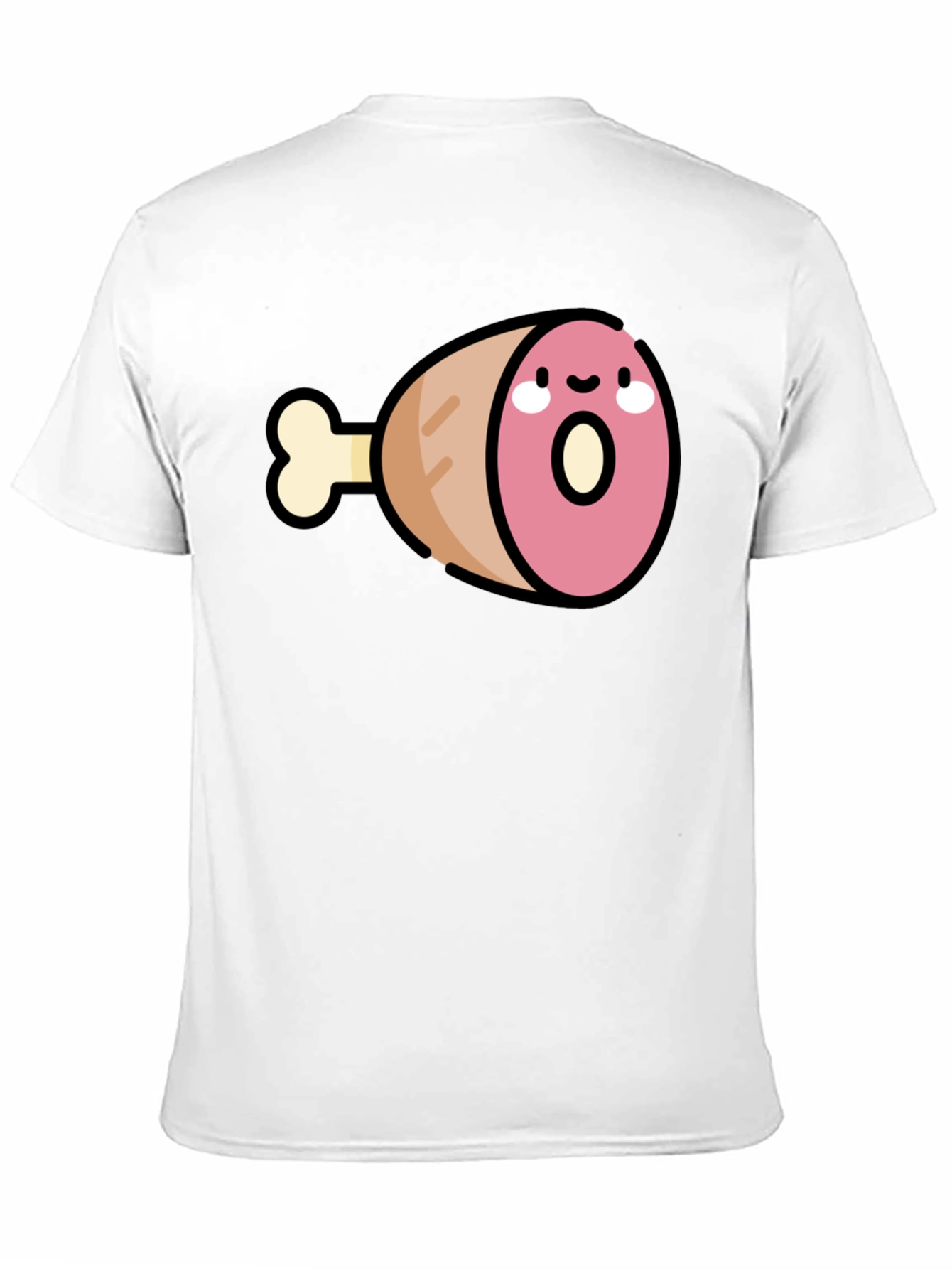 Black Funny Ham Leg Graphic Tee view 11