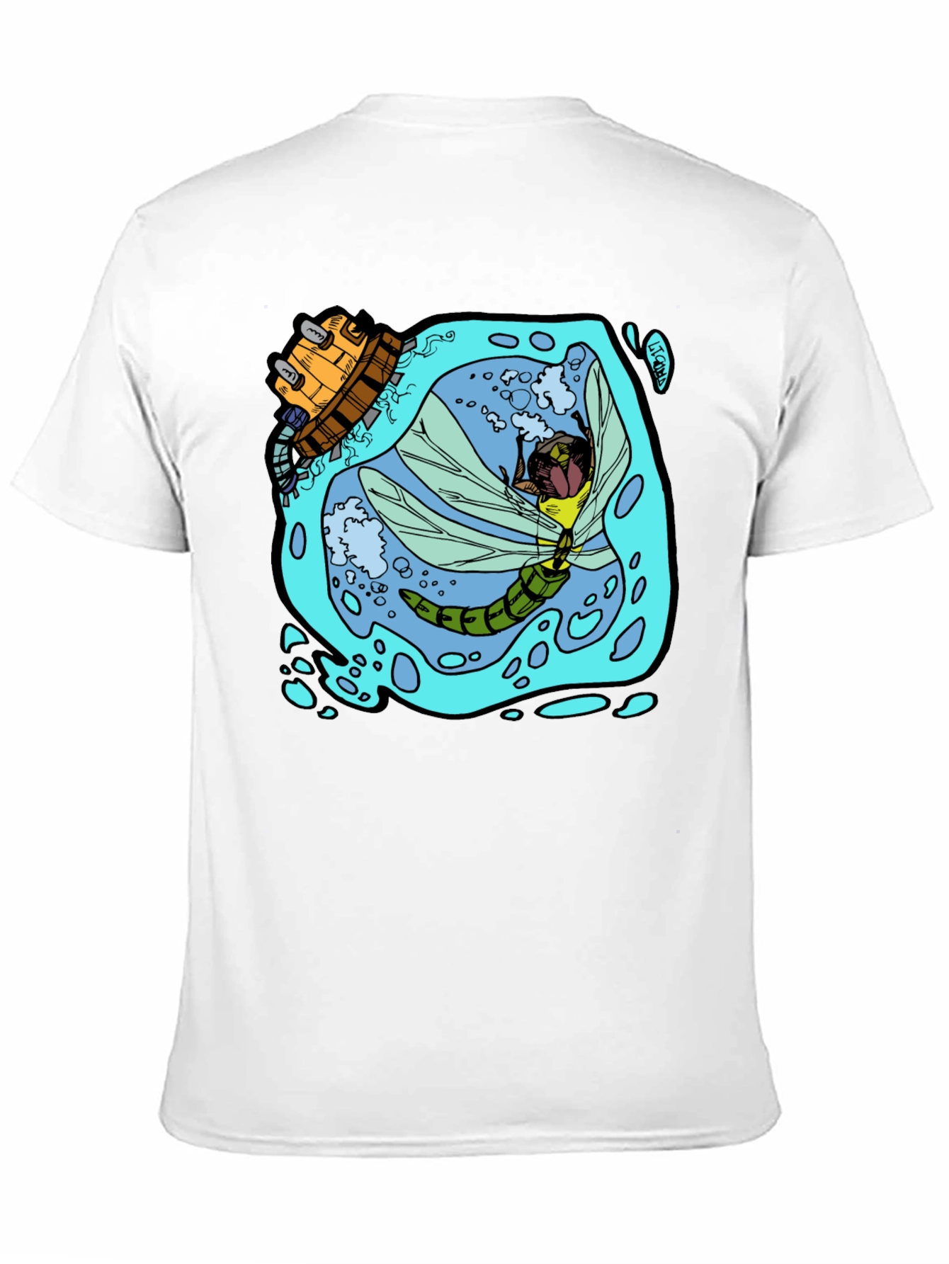 Black Dragonfly & Submarine Graphic Tee view 11