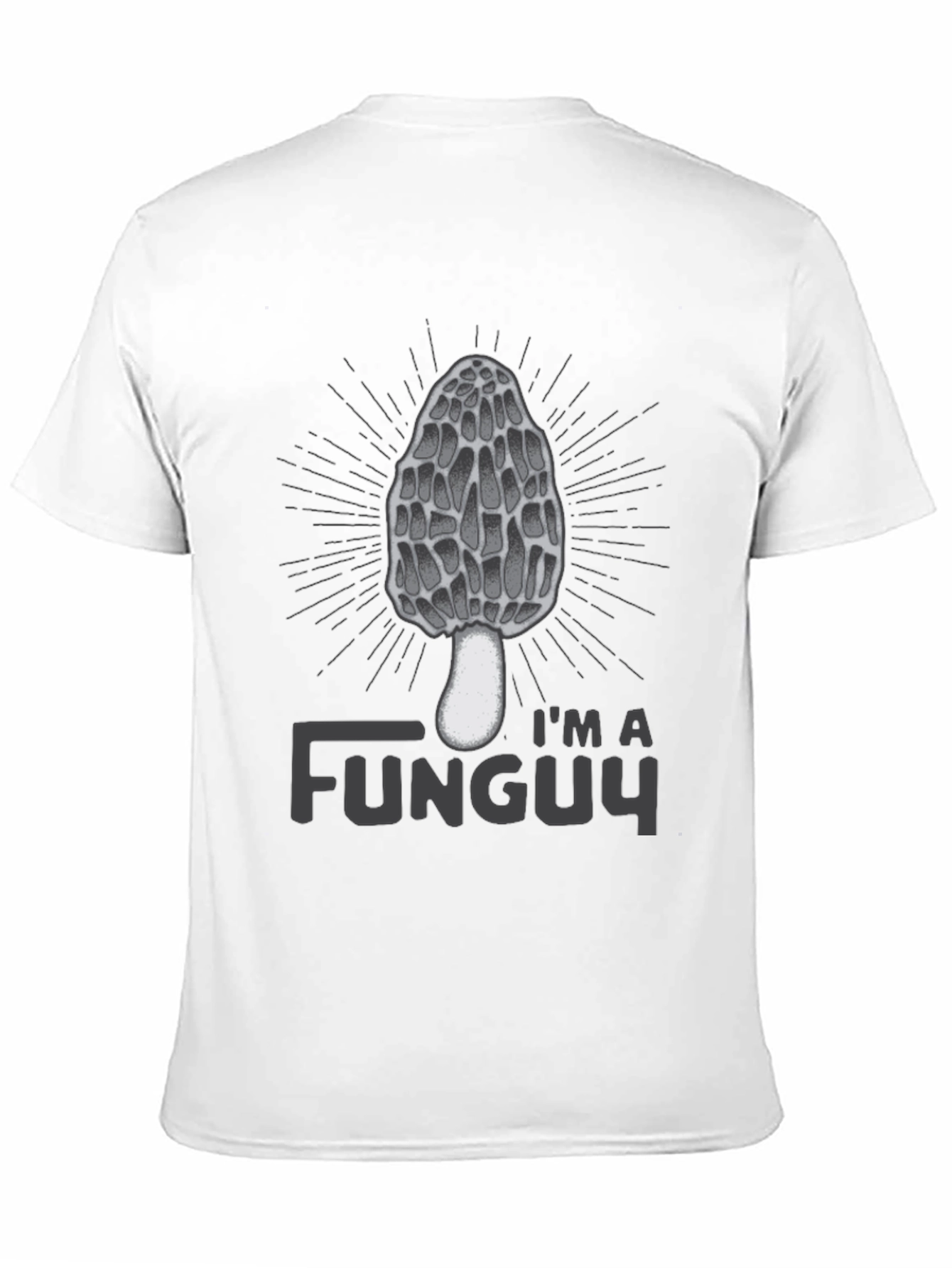Black I'm a Funguy Black T-Shirt - Morel Mushroom Graphic Tee view 11
