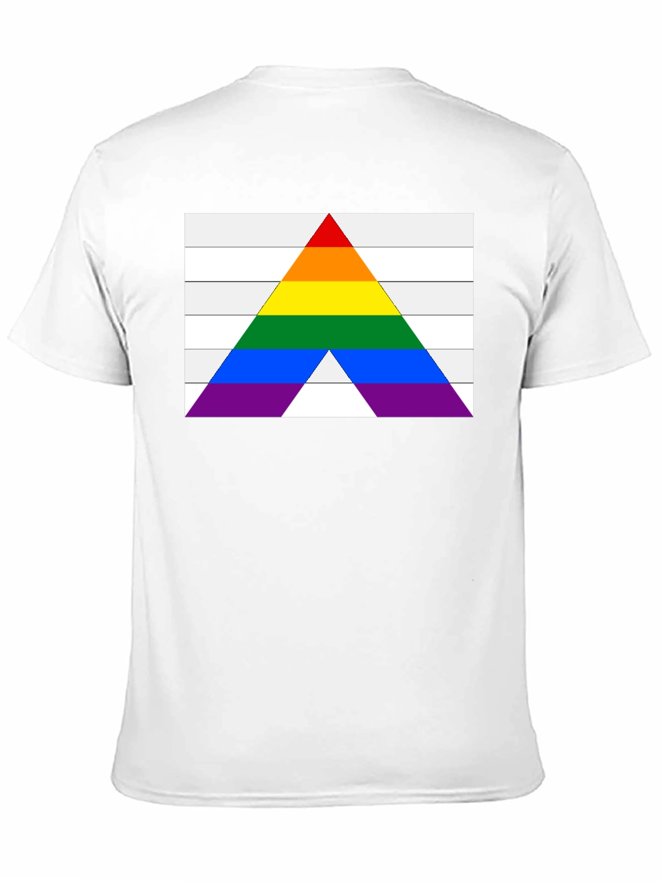 Black Pride Flag Arrow T-Shirt - Black Cotton Blend view 11