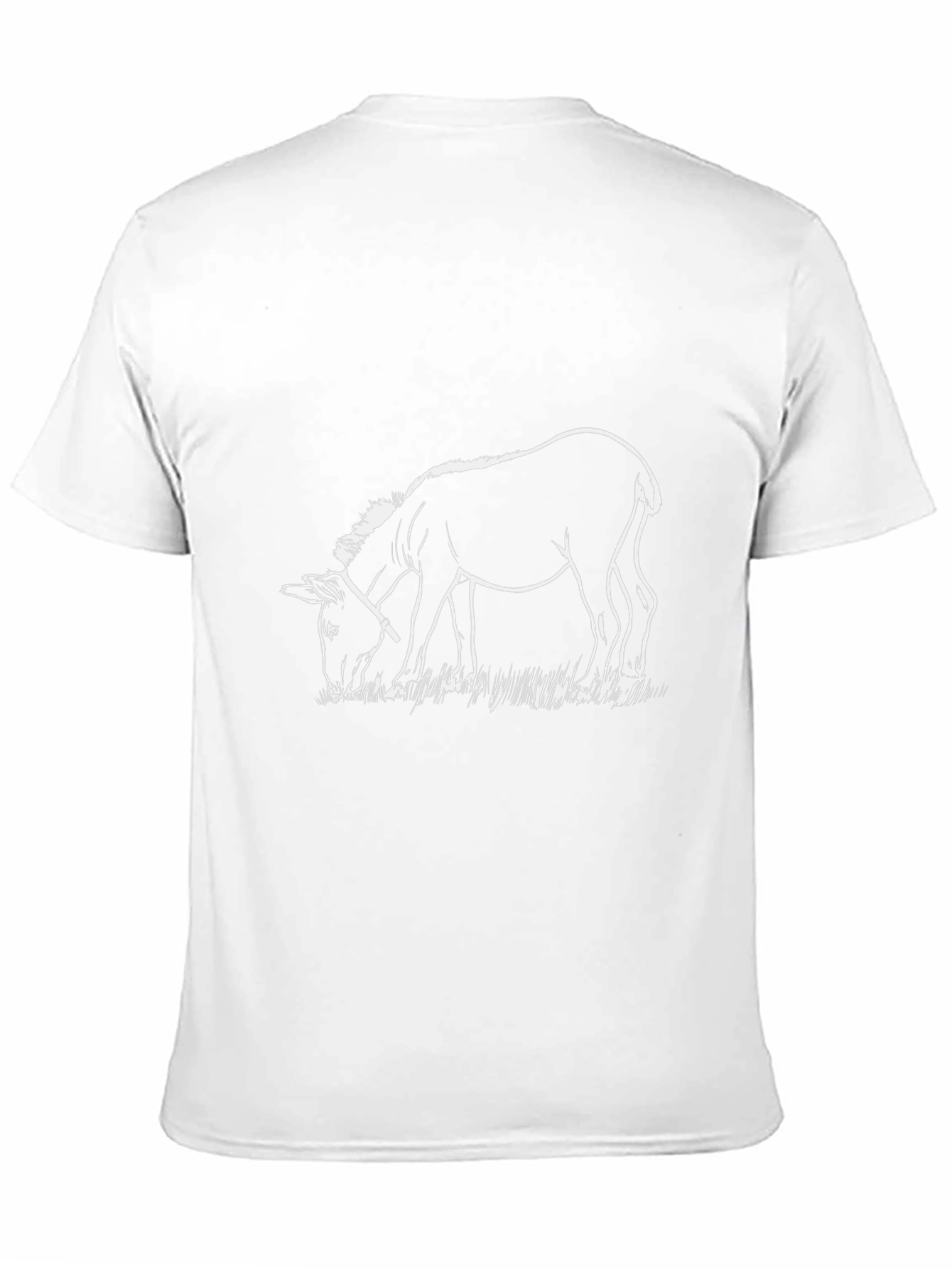 Black Donkey Outline Graphic Print Black Tee view 11