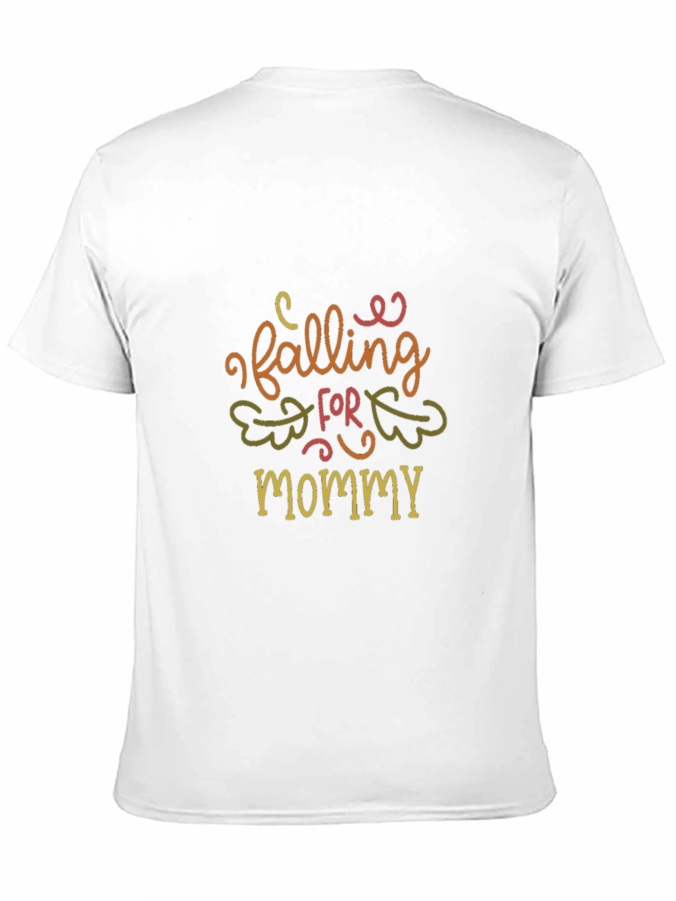 Black Falling For Mommy T-Shirt - Cute Autumn Design view 11