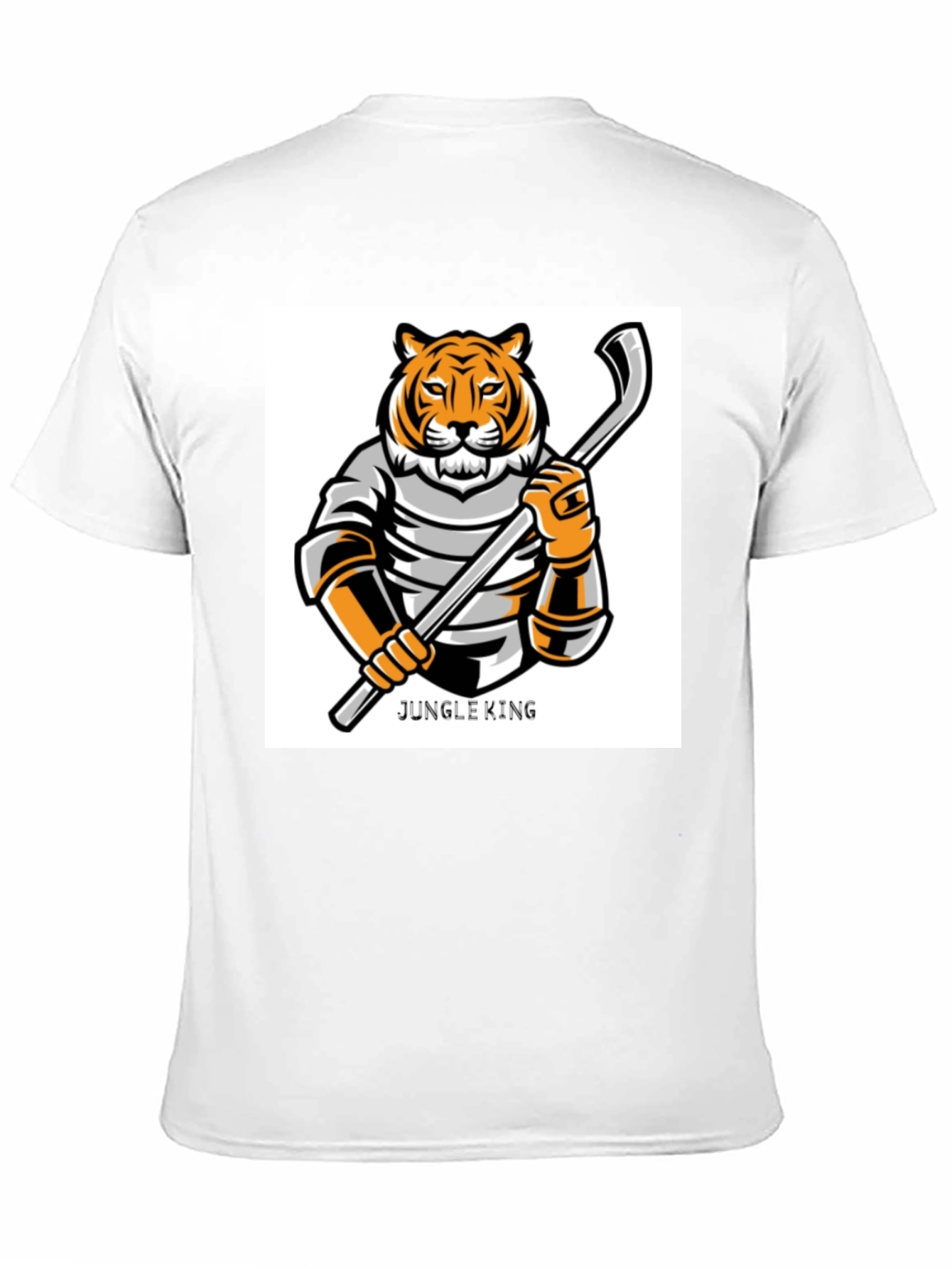 Black Jungle King Tiger Hockey T-Shirt view 11