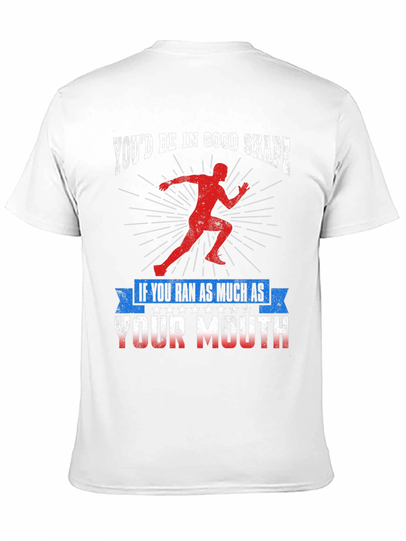 Black Funny Running T-Shirt: You'd Be In Good Shape view 11