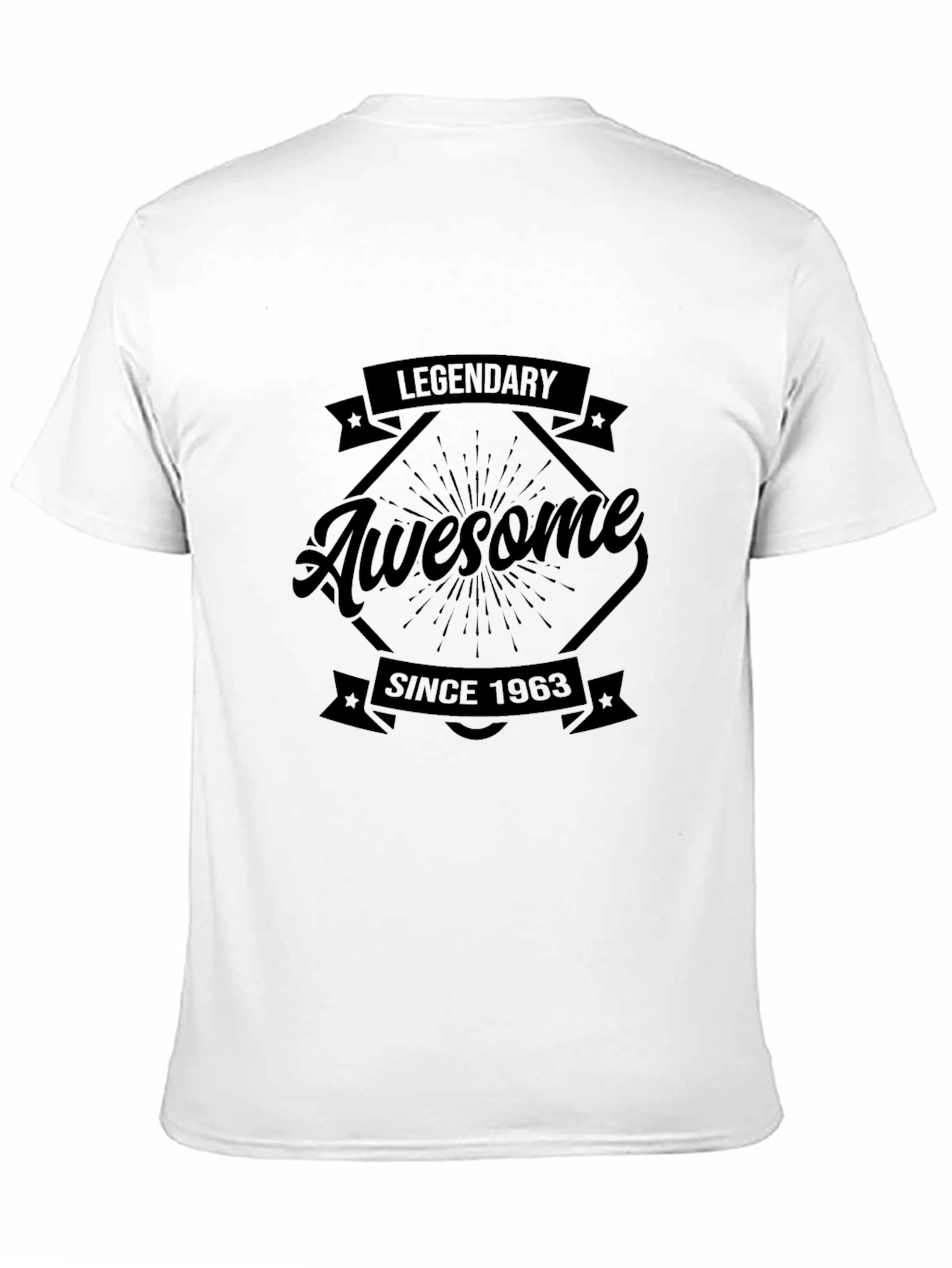 Black Legendary Awesome Since 1963 Black T-Shirt view 11
