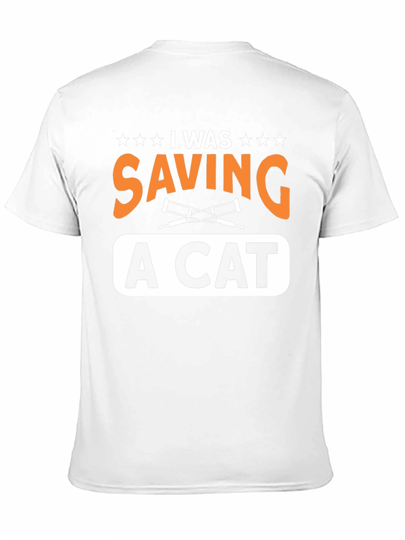 Black I Was Saving A Cat T-Shirt view 11