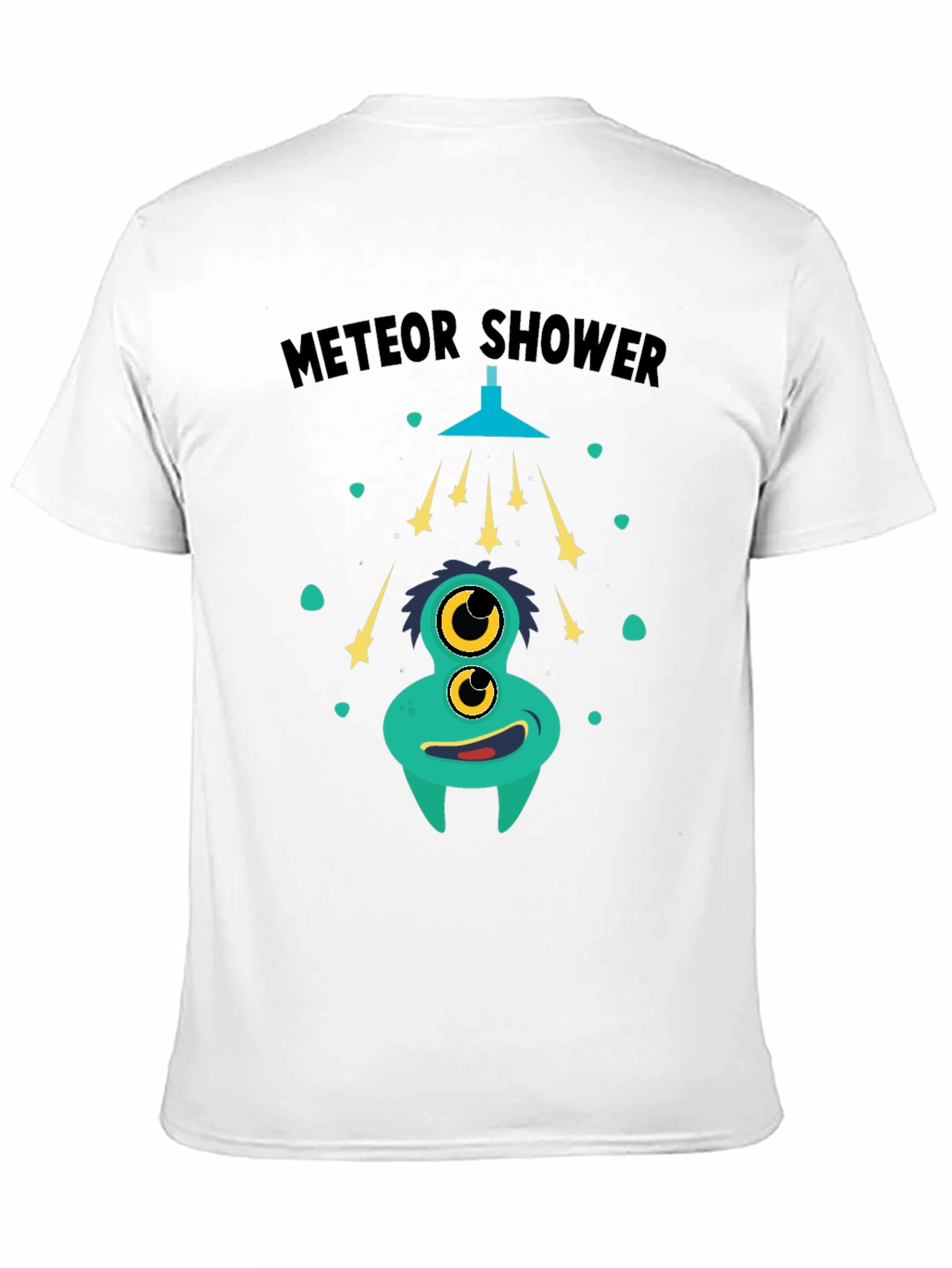 Black Meteor Shower Monster Graphic T-Shirt view 11