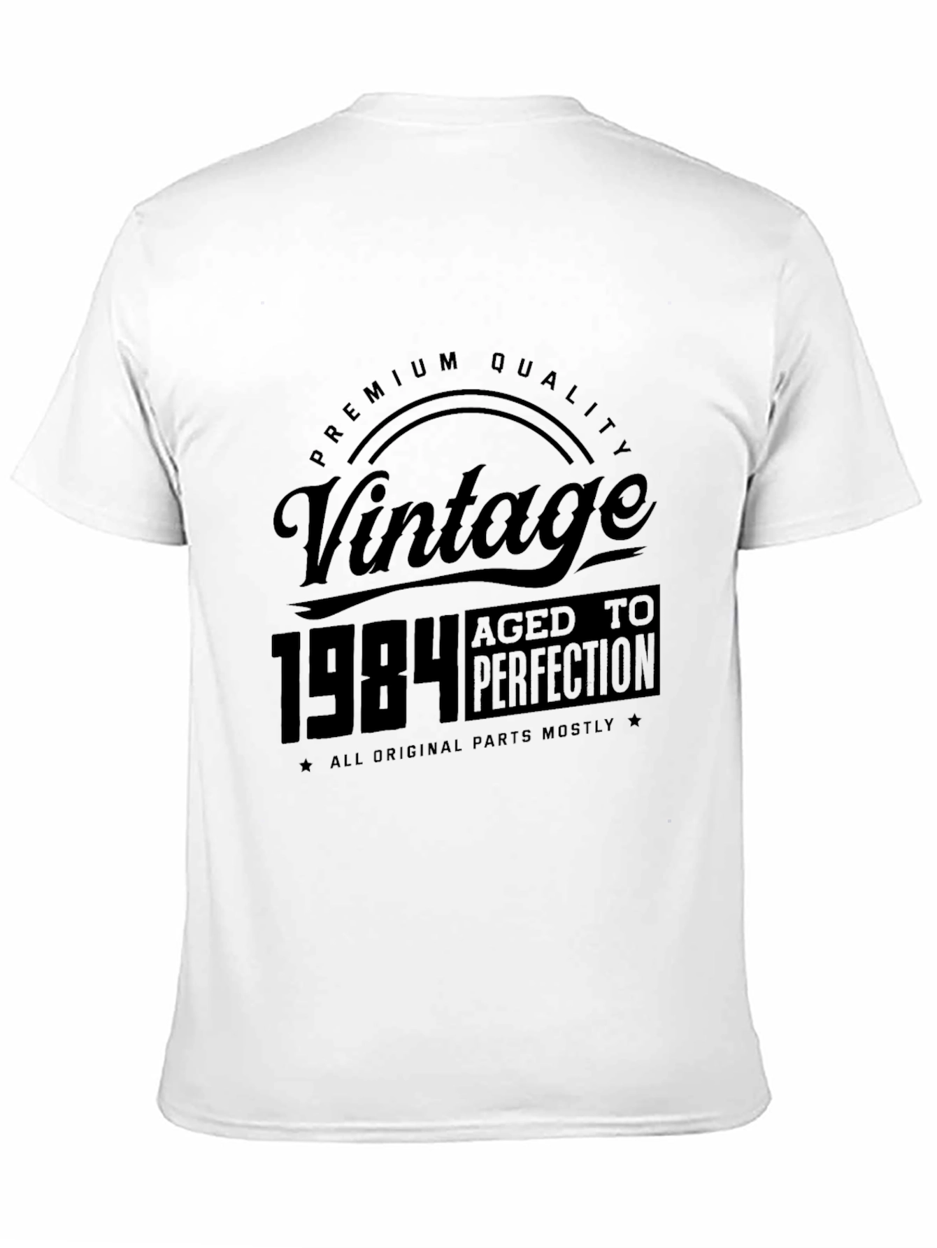 Black Vintage 1984 Aged to Perfection Black T-Shirt view 11