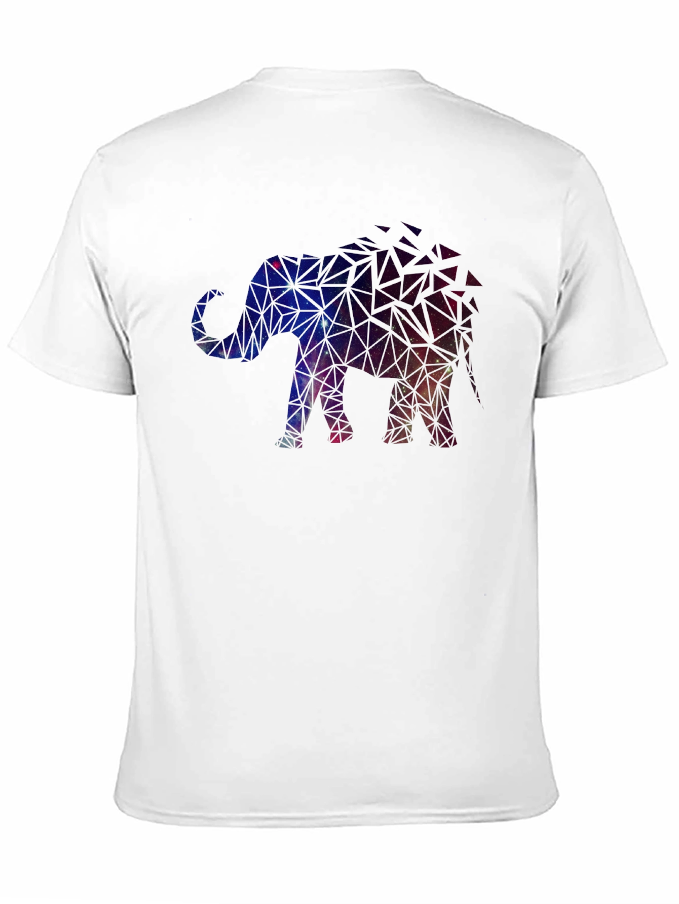 Black Geometric Galaxy Elephant Graphic Tee view 11