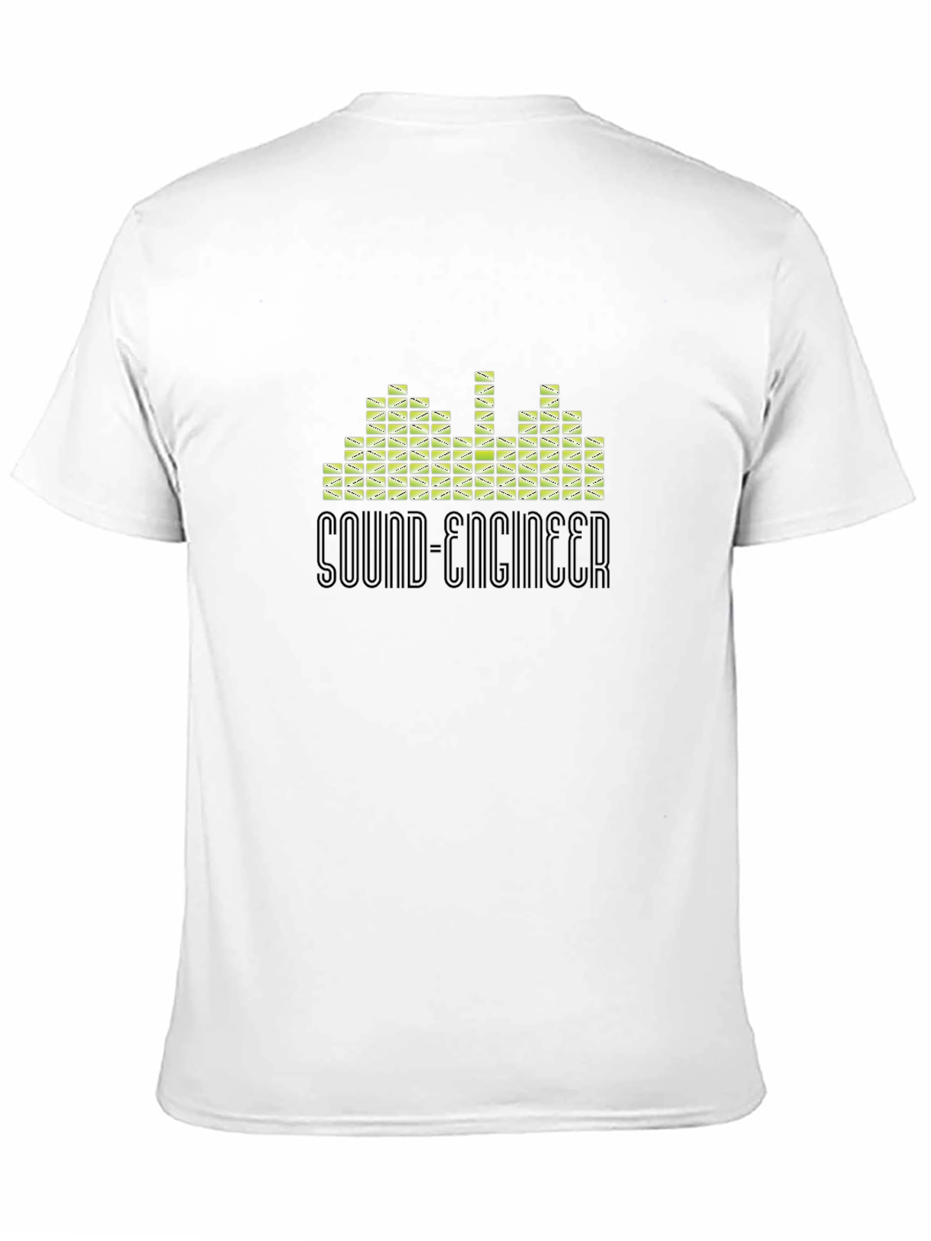 Black Sound Engineer Graphic T-Shirt - Black Crew Neck Tee view 11