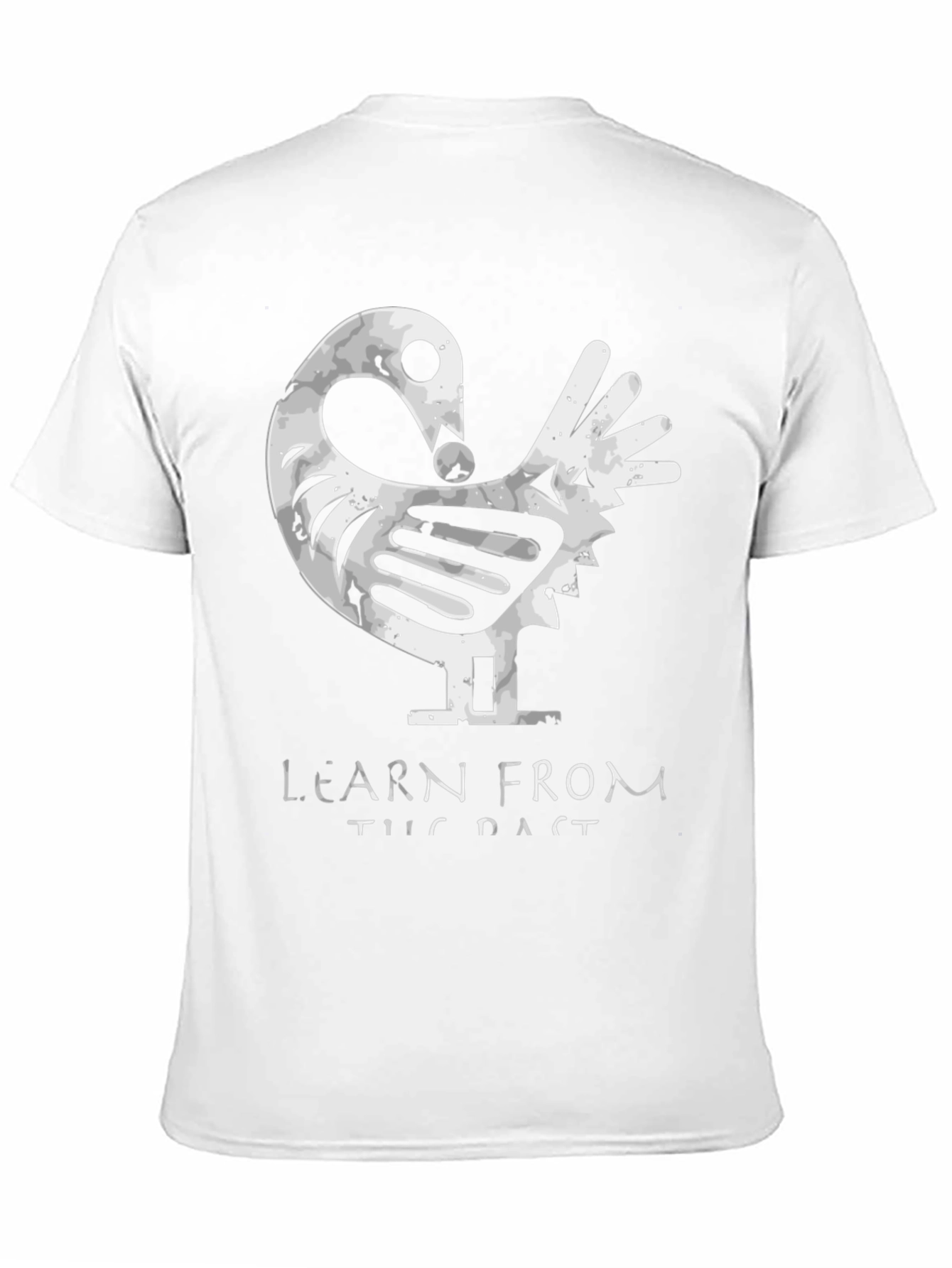 Black Adinkra Inspired T-Shirt - Learn From The Past view 11