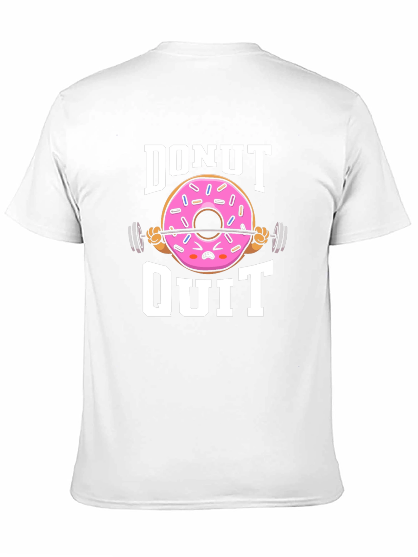 Black Donut Quit Graphic T-Shirt - Funny Workout Tee view 11