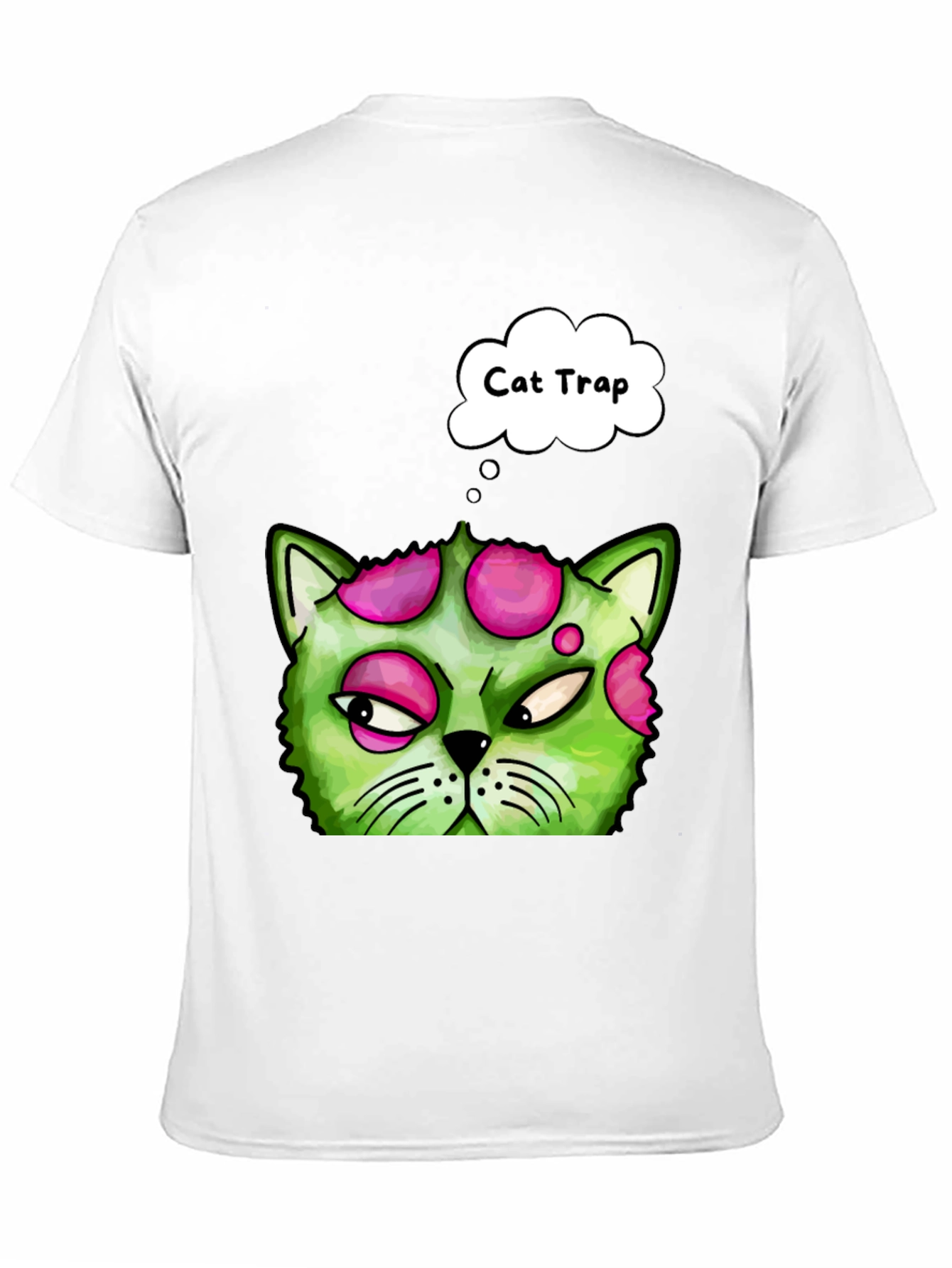 Black Cat Trap Funny Graphic Tee - Novelty T-Shirt view 11