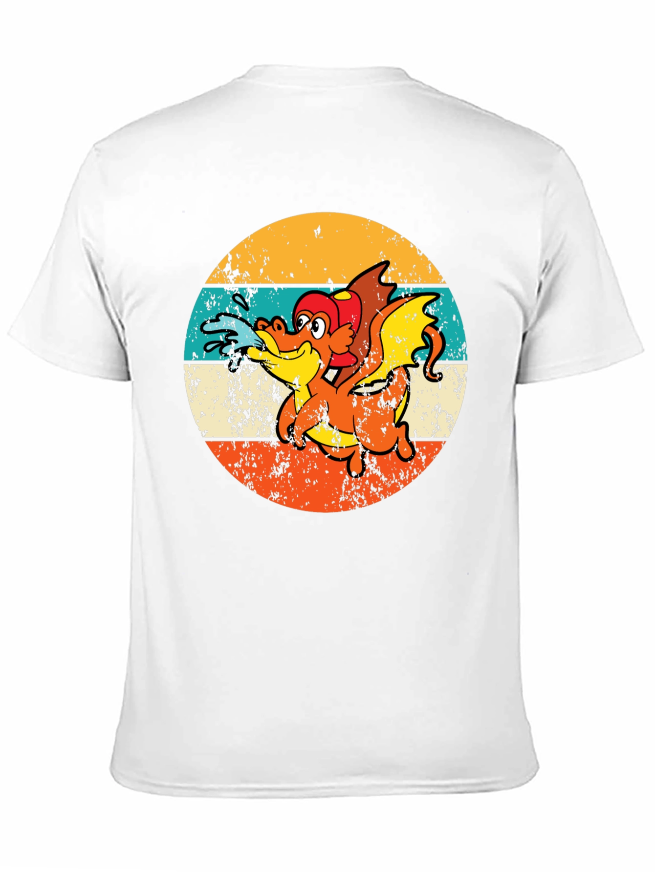Black Retro Dragon Graphic T-Shirt - Vintage Style Tee view 11