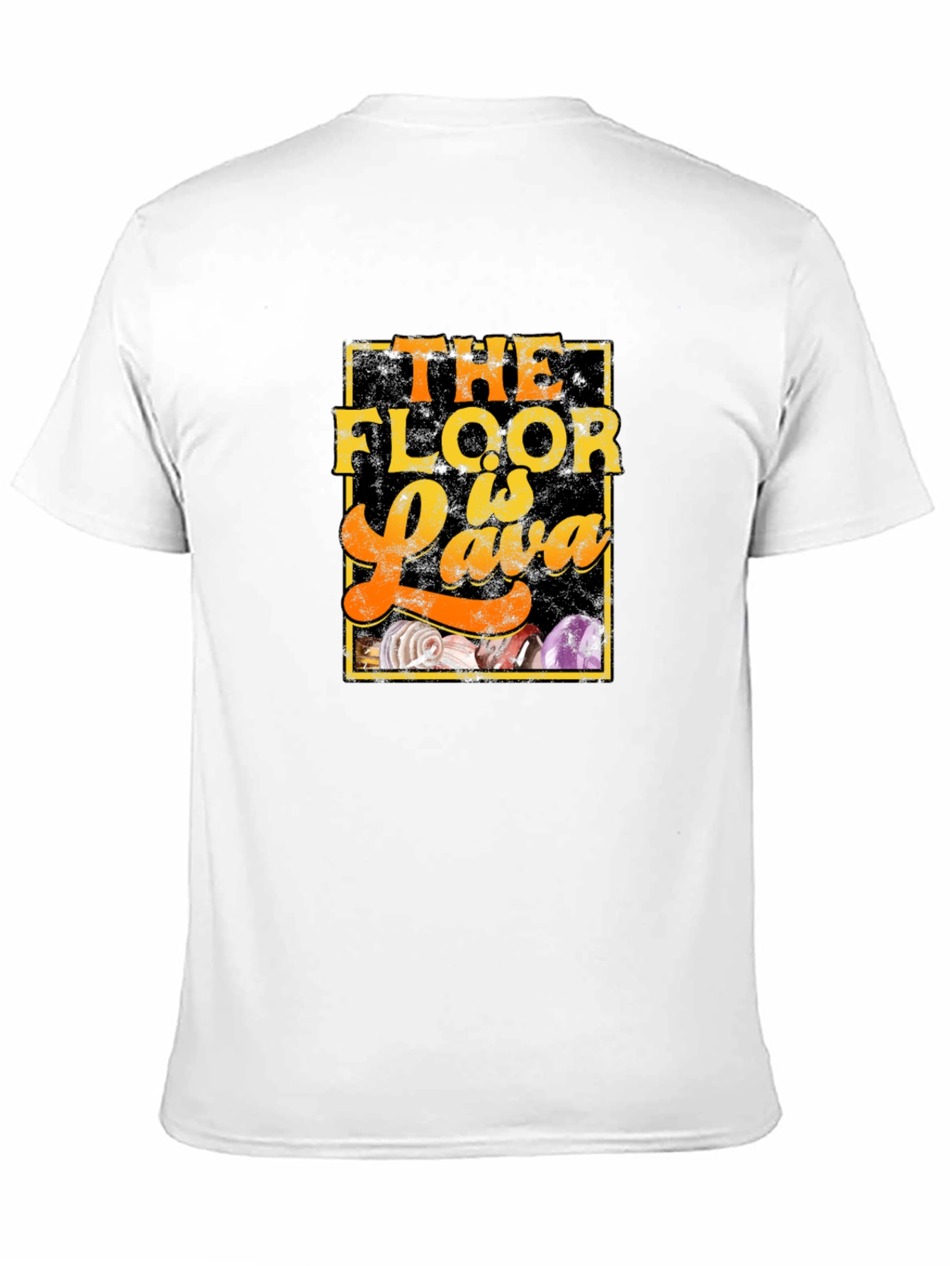 Black The Floor is Lava T-Shirt - Novelty Graphic Tee view 11