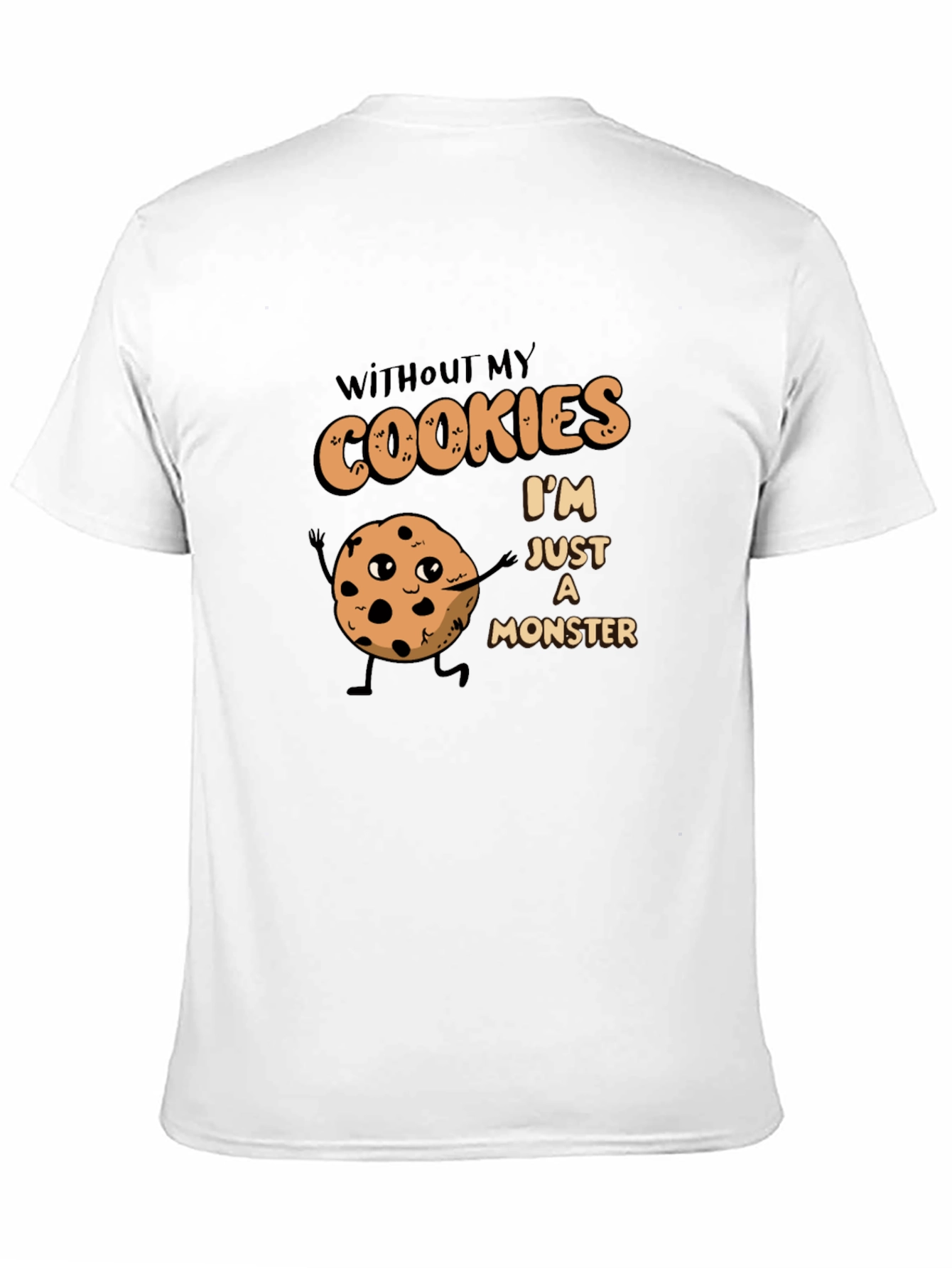 Black Cookie Monster T-Shirt - Funny Graphic Tee view 11