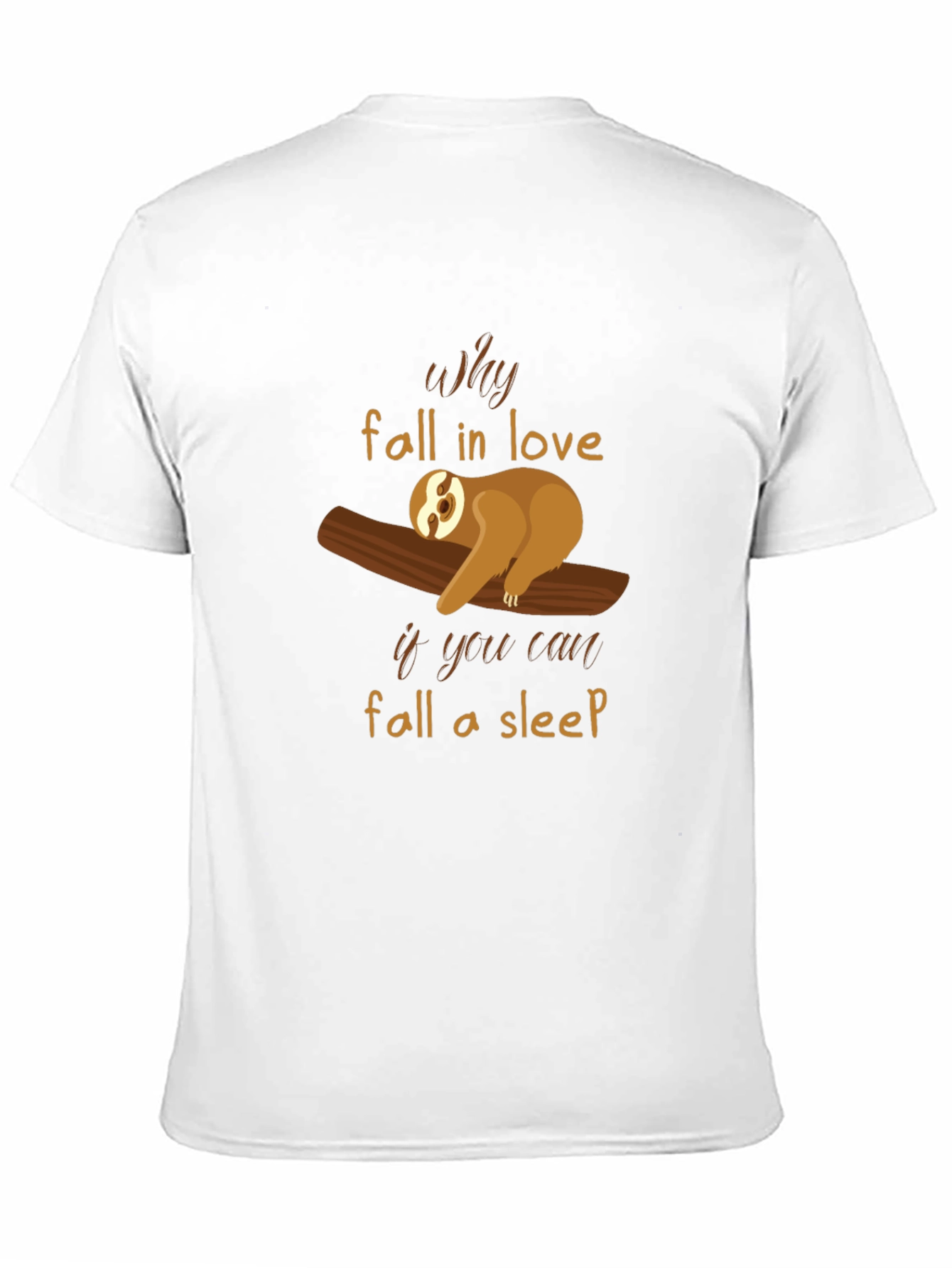 Black Why Fall in Love? Sloth Graphic Tee view 11