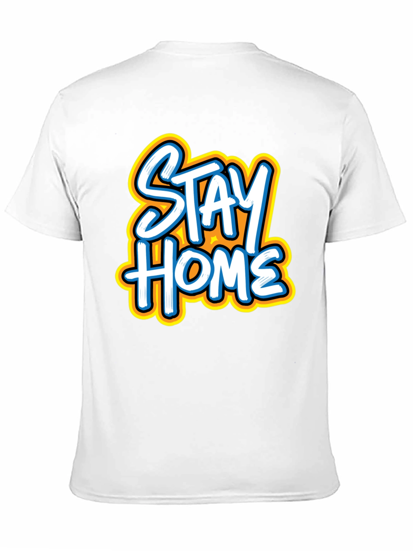 Black Stay Home Graphic Tee - Black Casual T-Shirt view 11