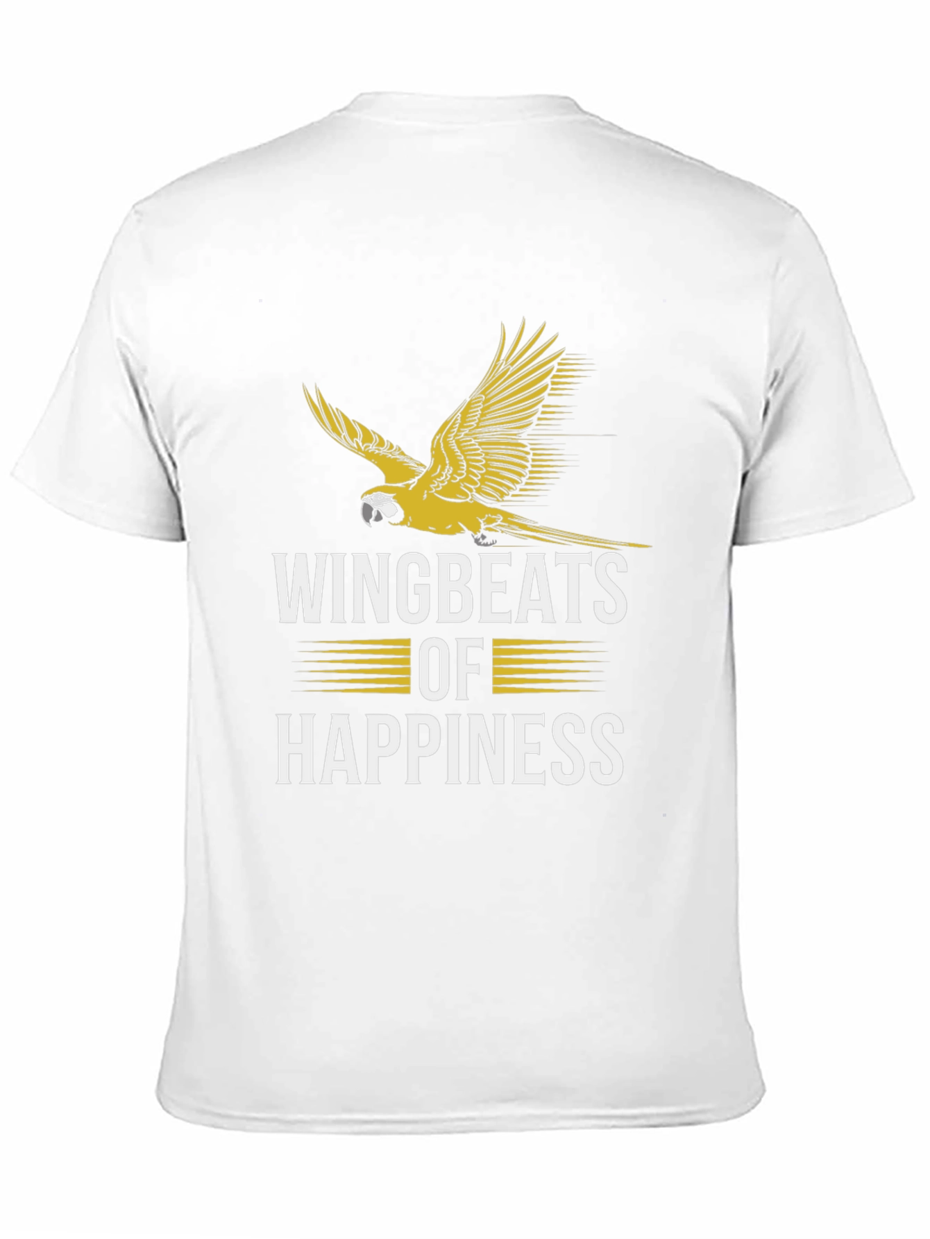 Black Wingbeats of Happiness Parrot Graphic Tee view 11