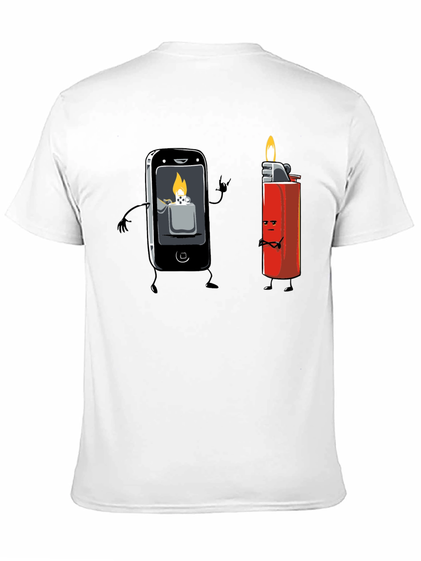 Black Funny Tech vs. Tradition Graphic Tee view 11