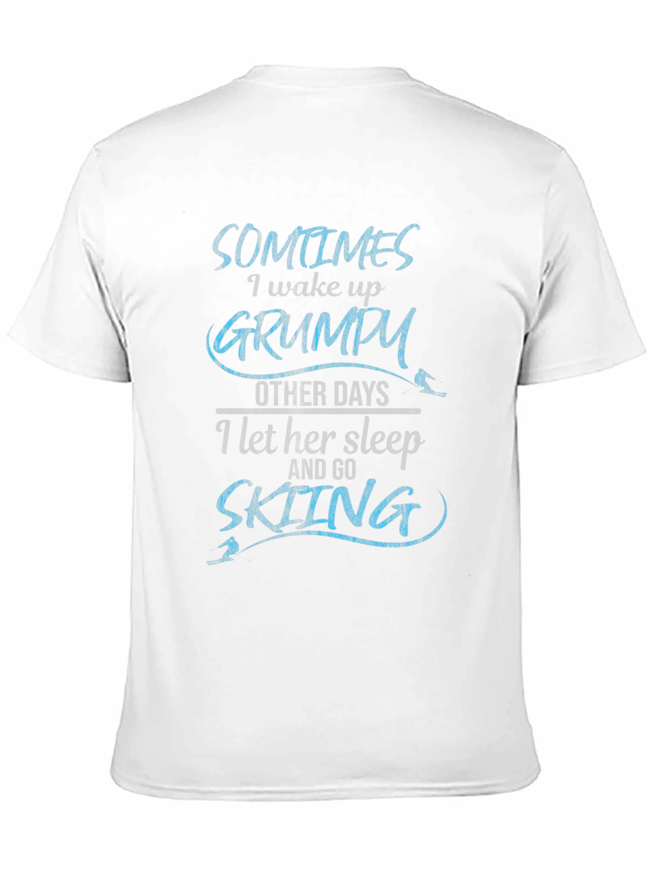 Black Grumpy Skiing T-Shirt view 11