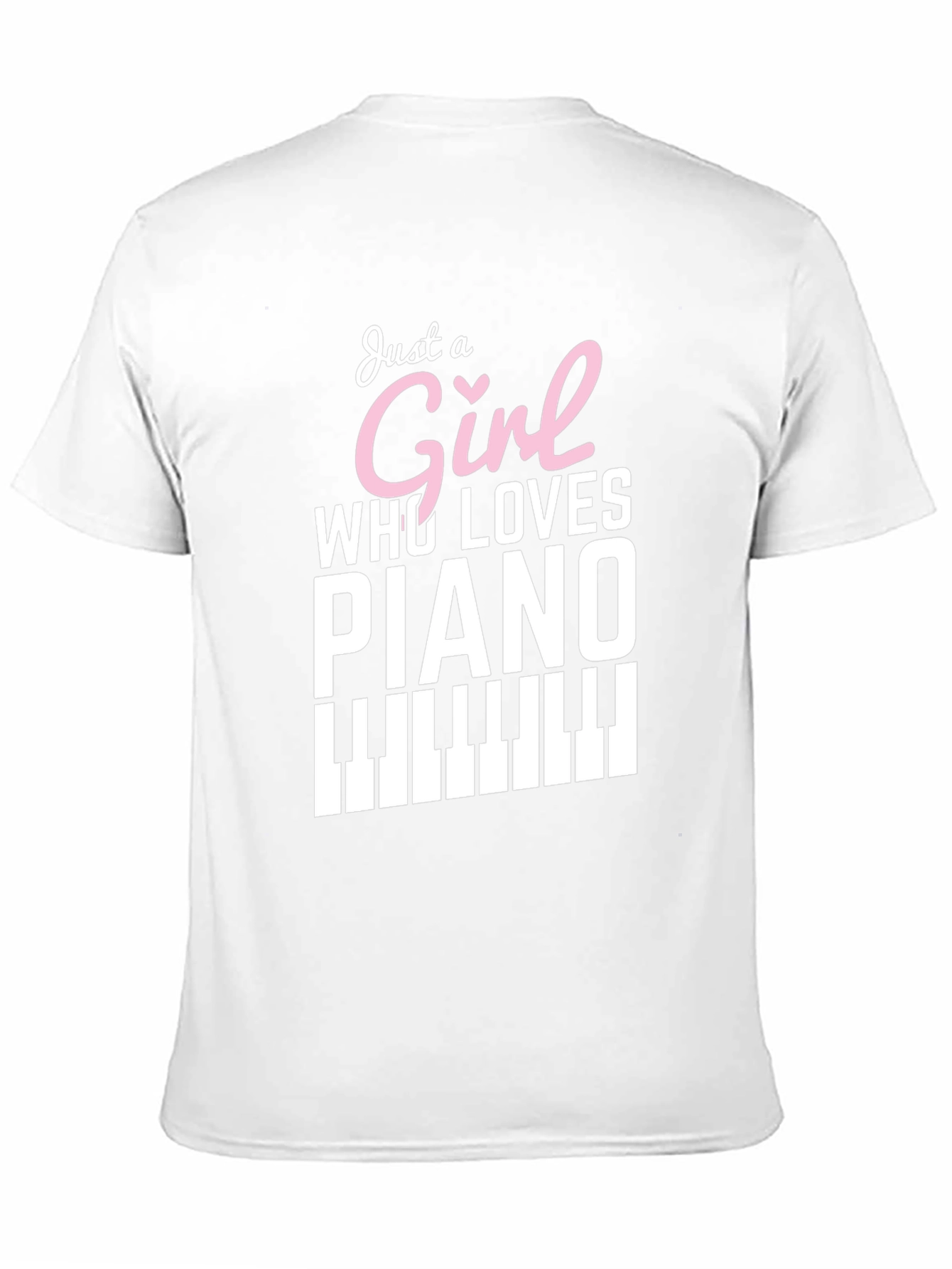 Black Just a Girl Who Loves Piano - Graphic Tee view 11