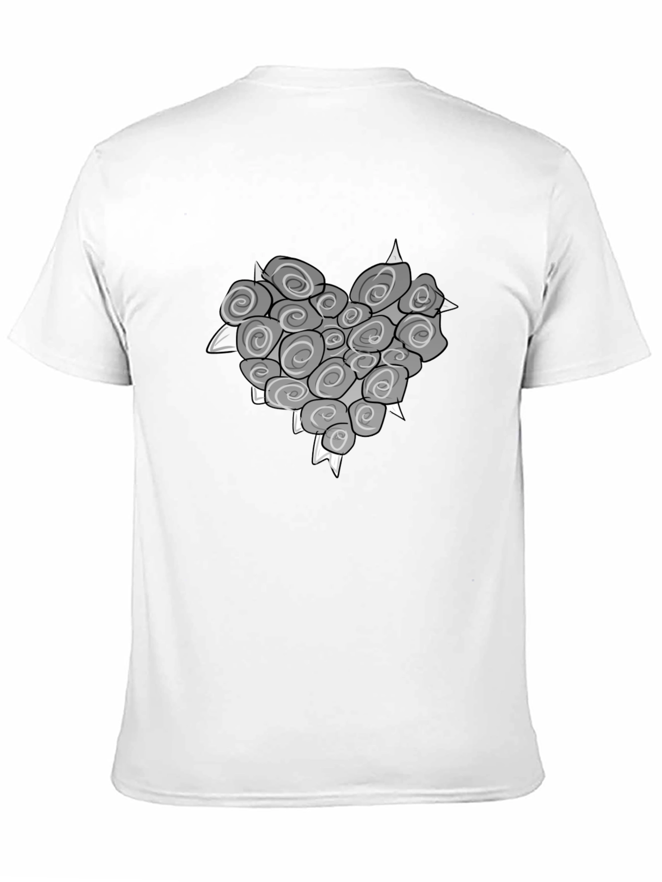 Black Heart of Roses Graphic T-Shirt - Stylish Black Tee view 11