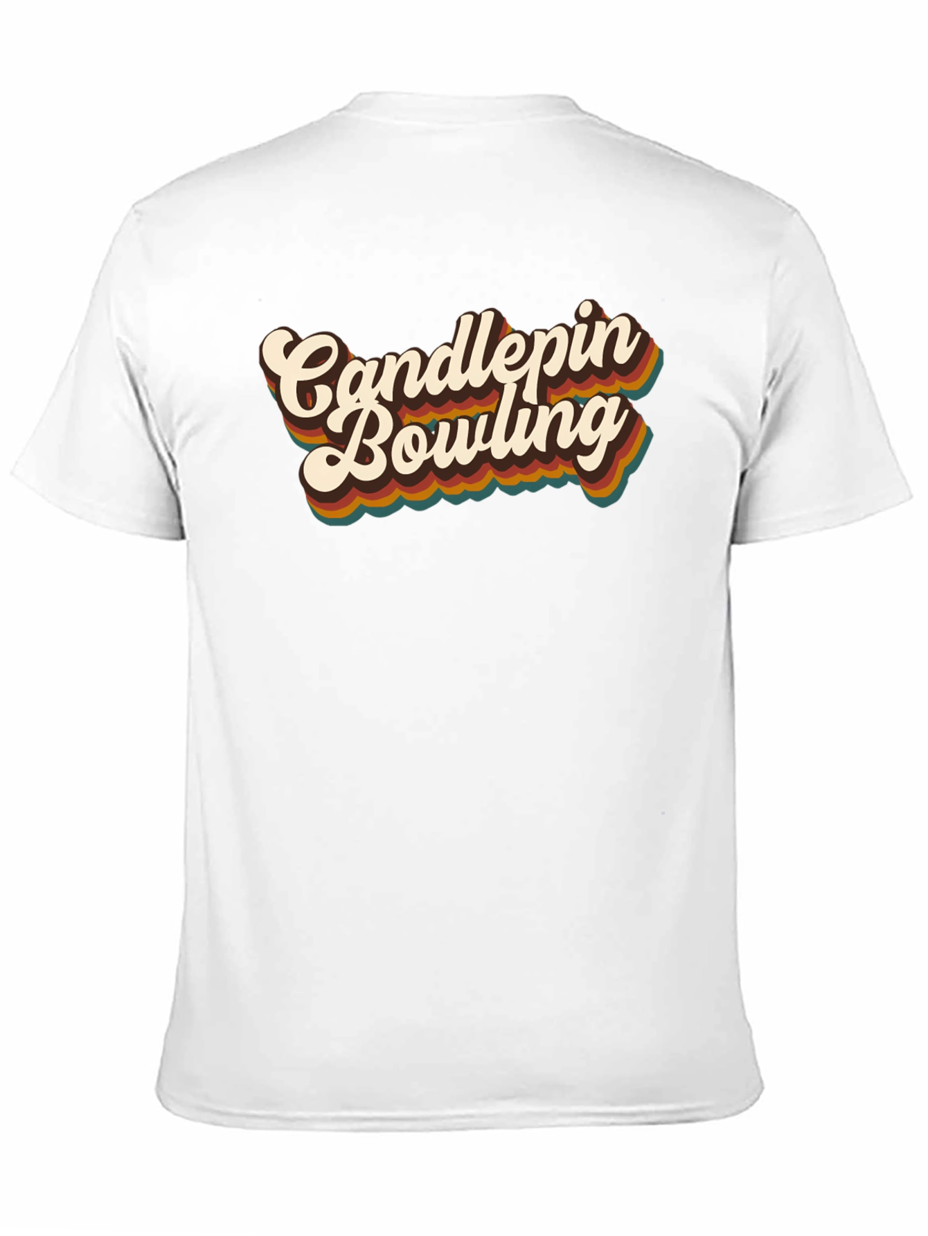 Black Retro Candlepins Bowling Graphic Tee view 11