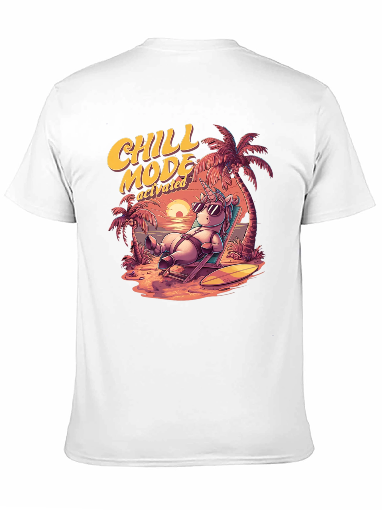 Black Chill Mode Activated Unicorn T-Shirt view 11