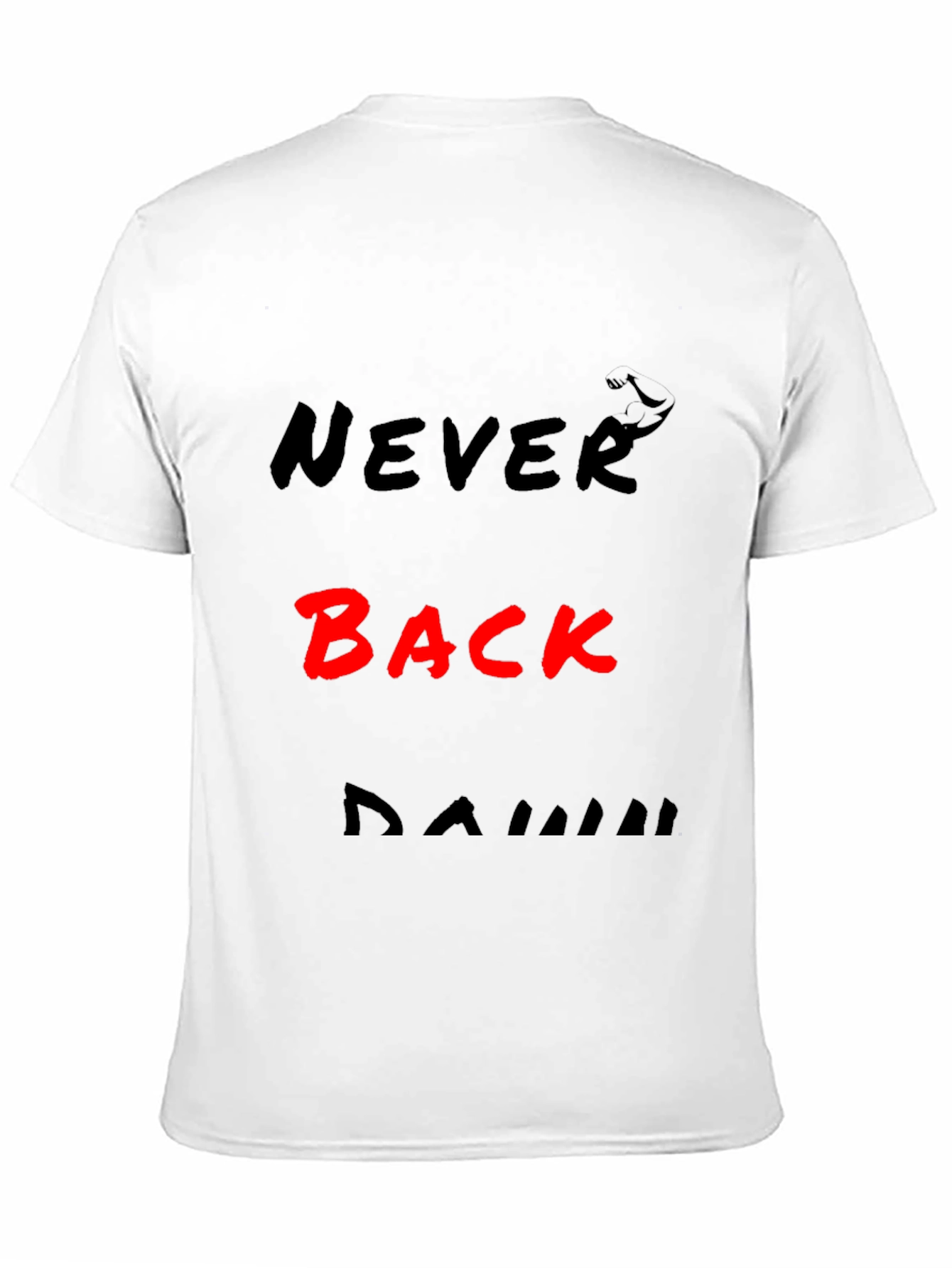 Black Never Back Down Bold Graphic Tee view 11