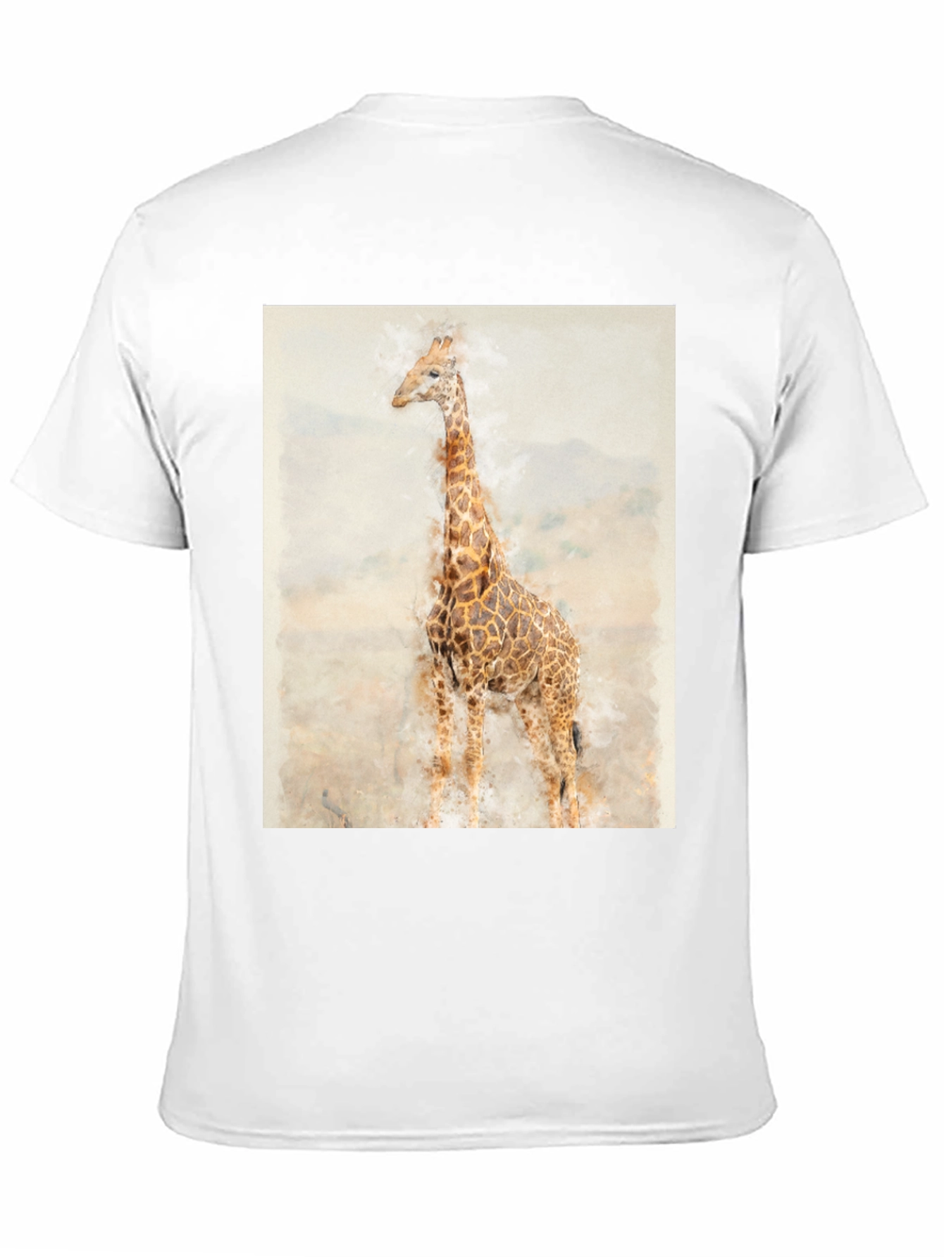 Black Watercolor Giraffe Graphic Tee - Black view 11