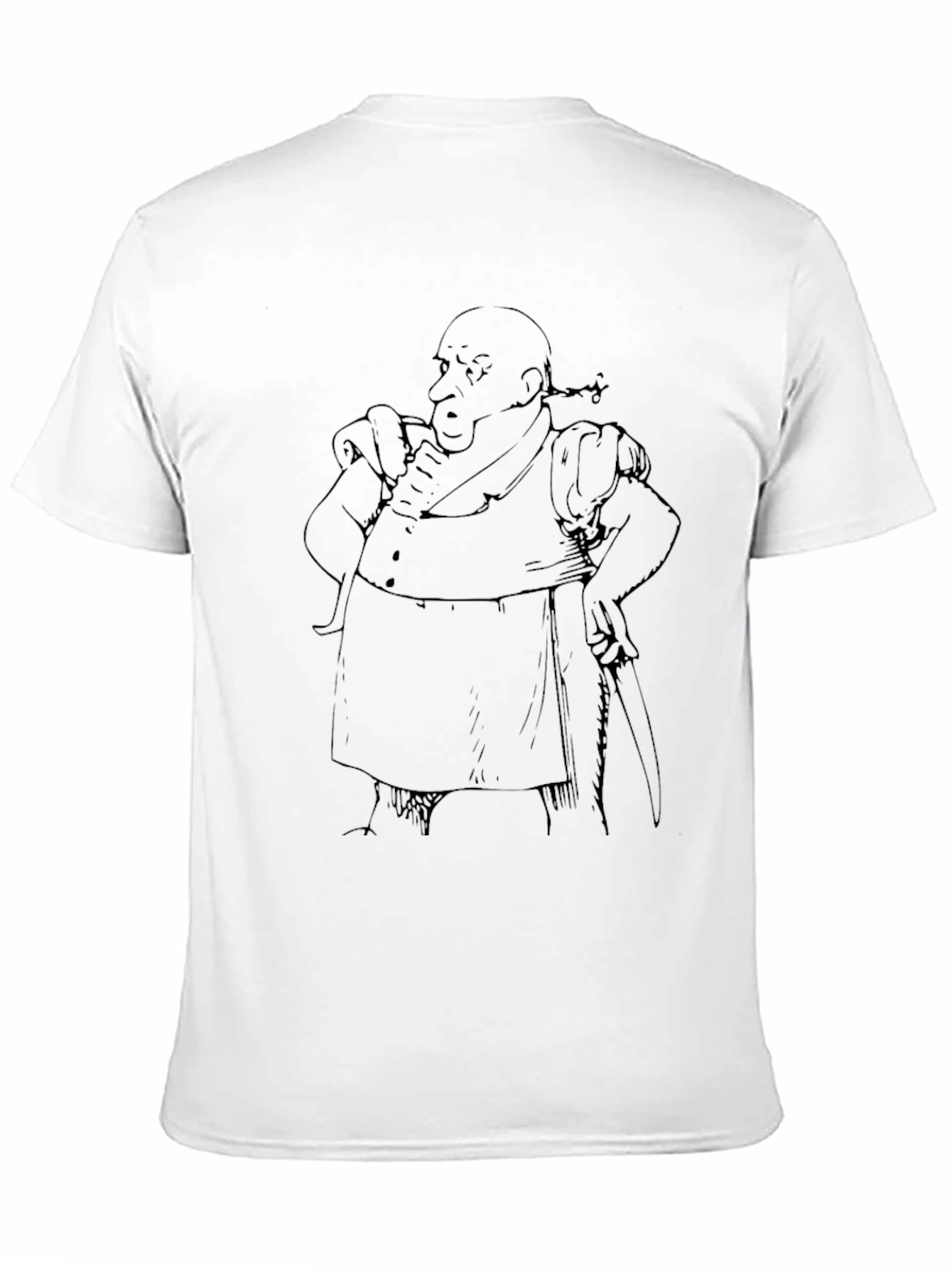 Black Line Art Character Black T-Shirt view 11