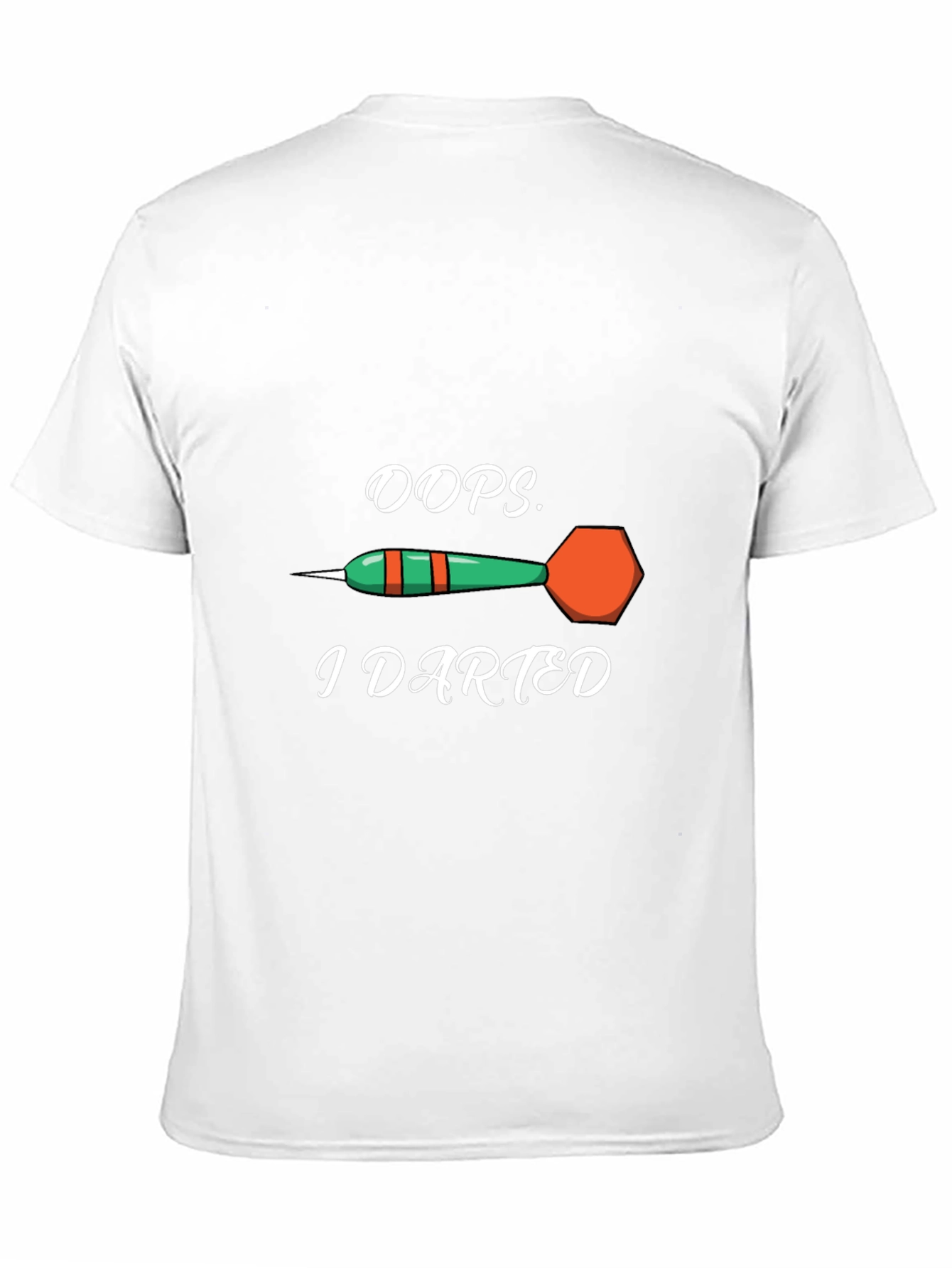 Black Oops I Darted T-Shirt - Novelty Dart Tee view 11