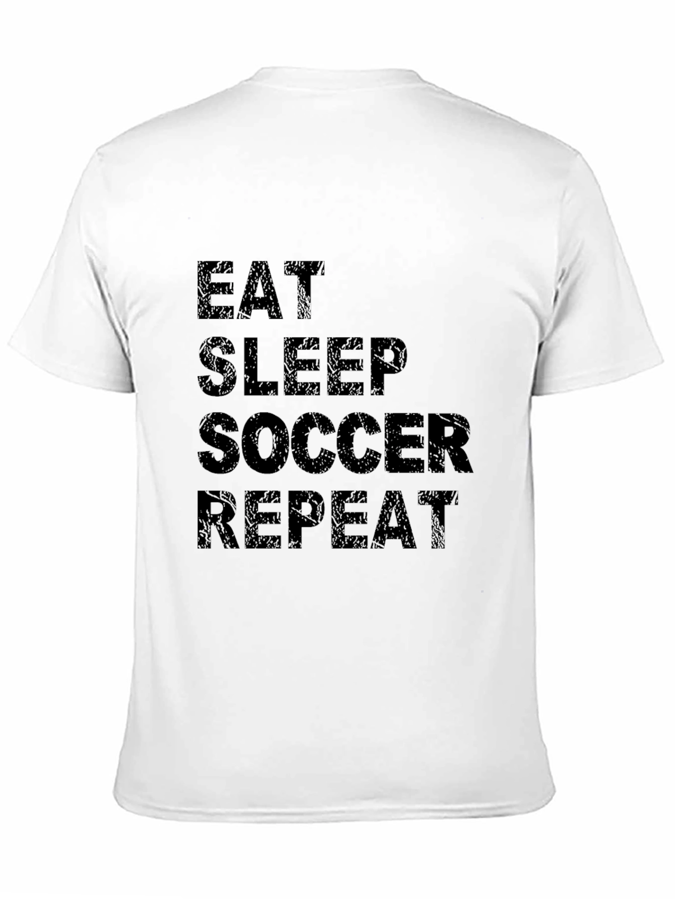 Black Eat Sleep Soccer Repeat Black T-Shirt view 11