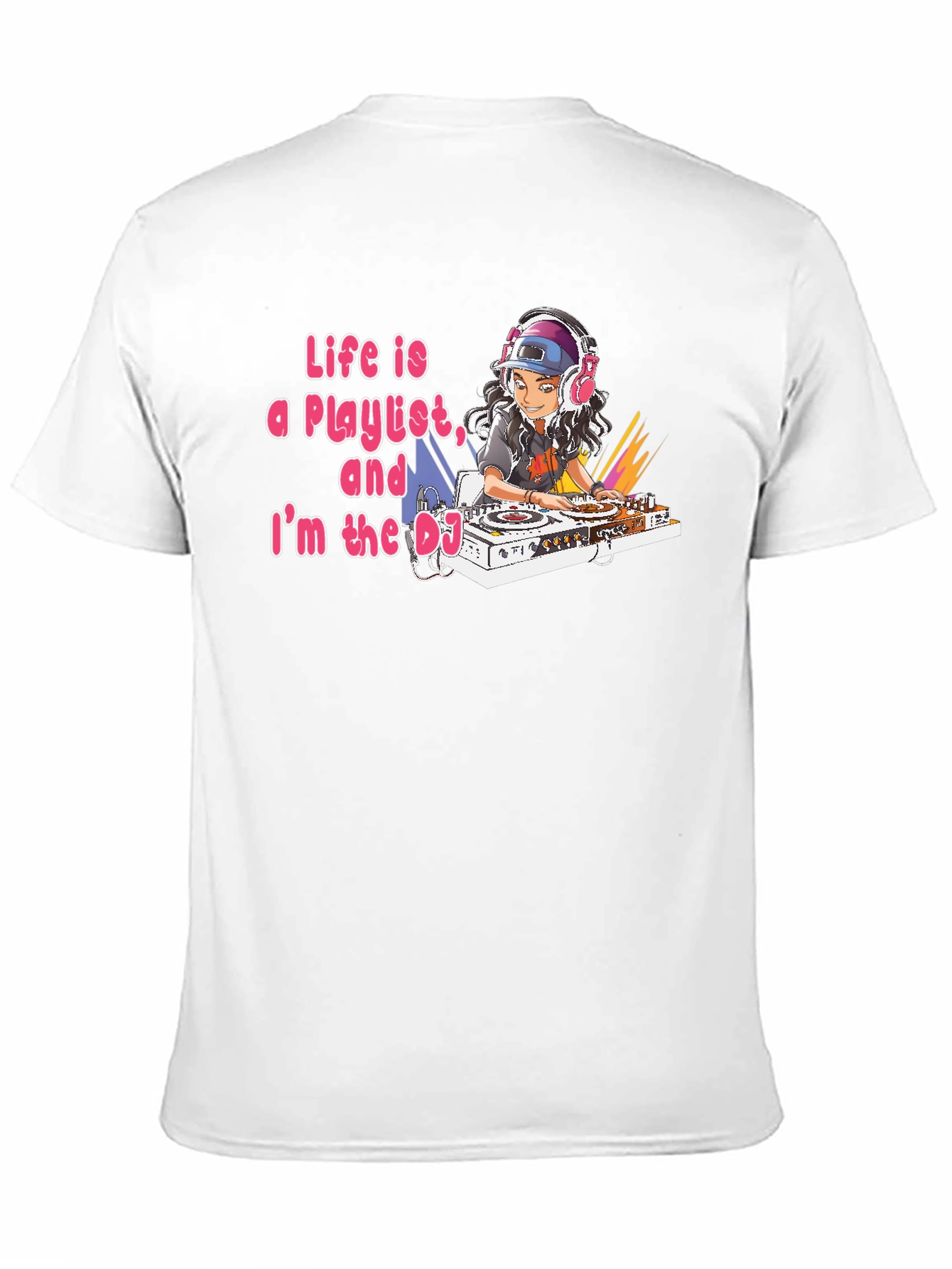 Black Life is a Playlist DJ Graphic Tee - Black view 11