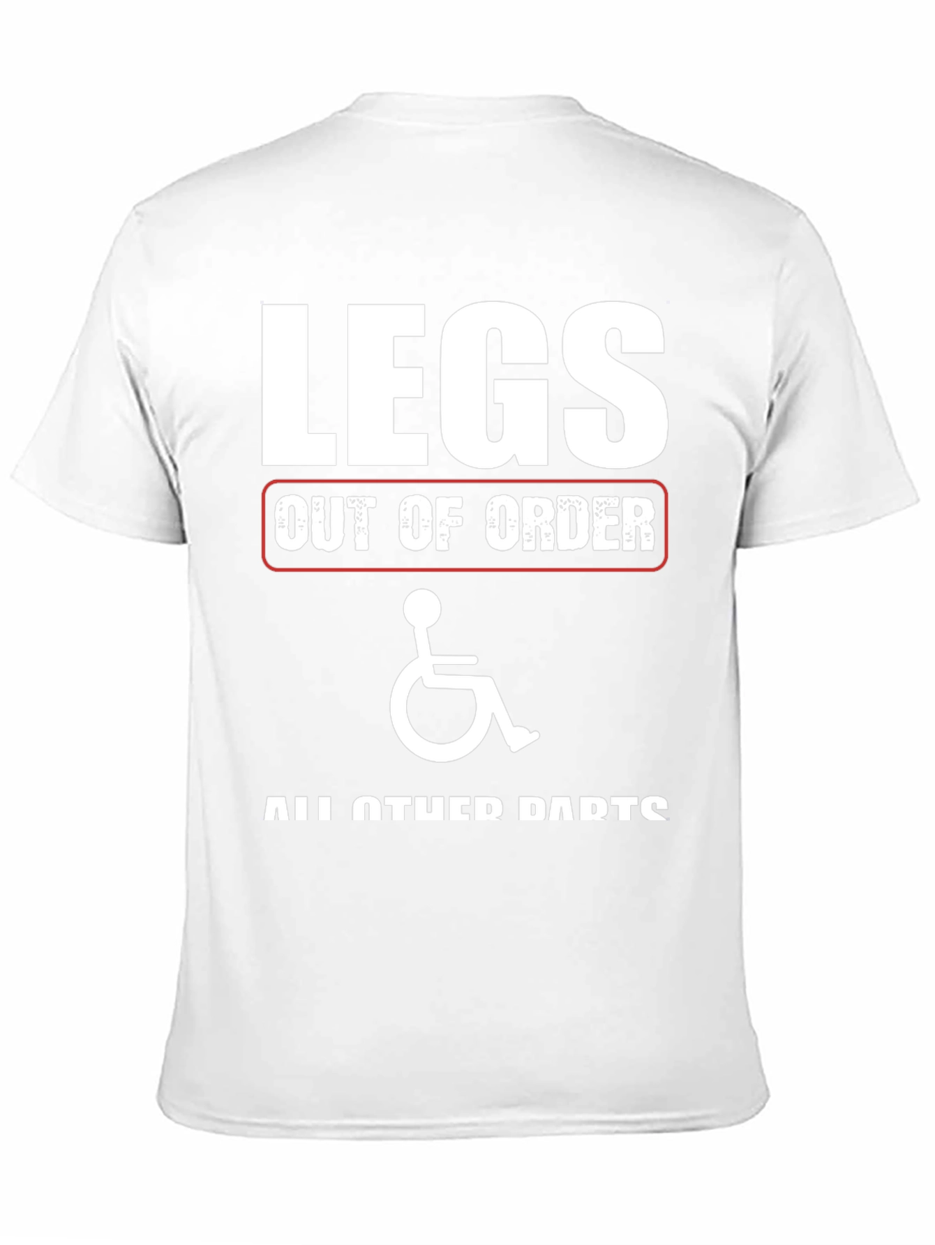 Black Funny Legs Out of Order T-Shirt view 11