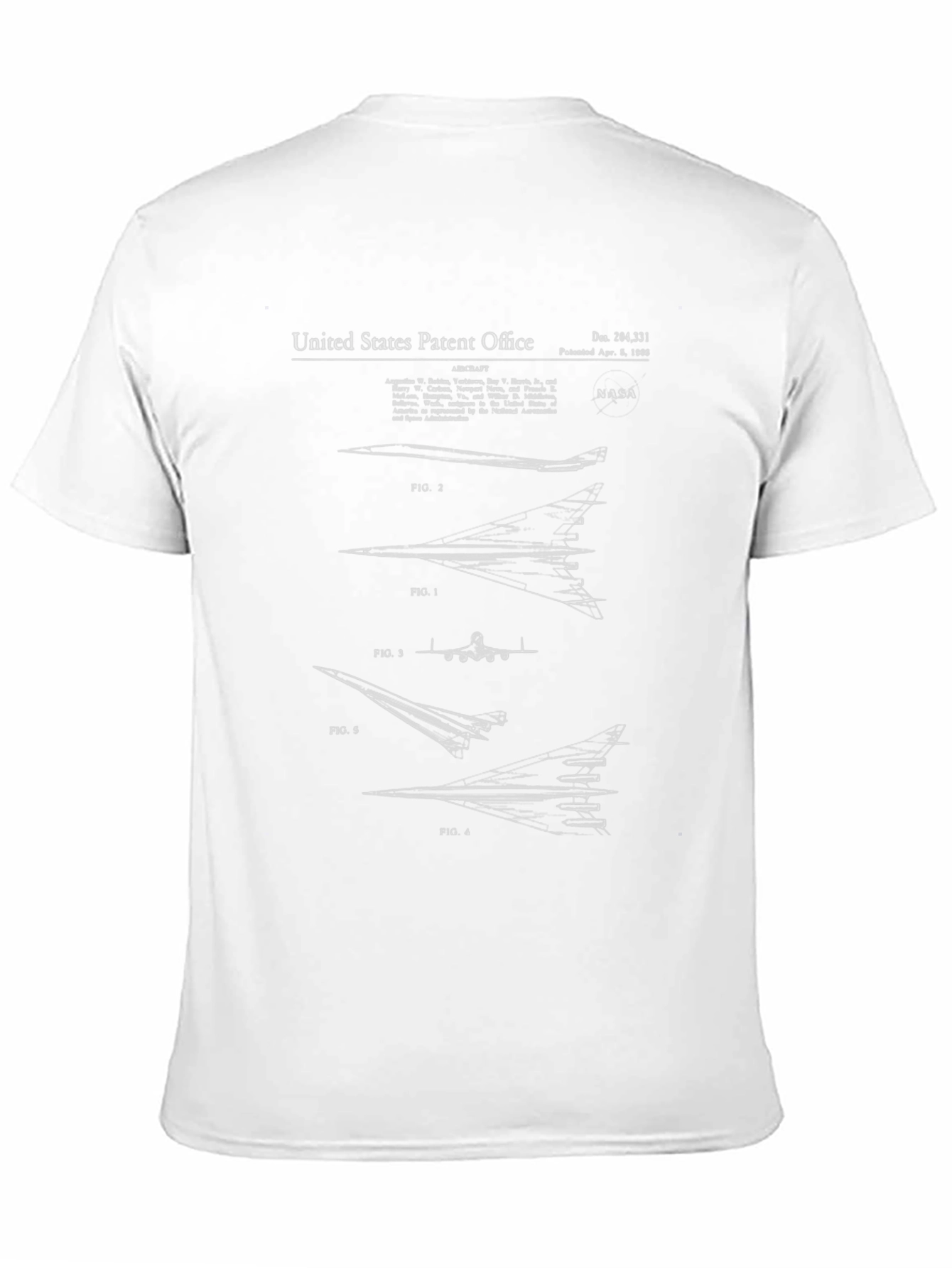 Black Patent Office NASA Aircraft T-Shirt view 11