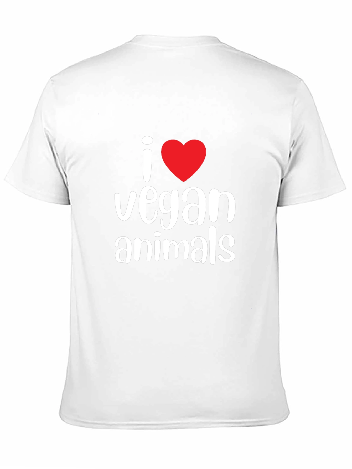 Black I Heart Vegan Animals Graphic Tee - Black Cotton view 11