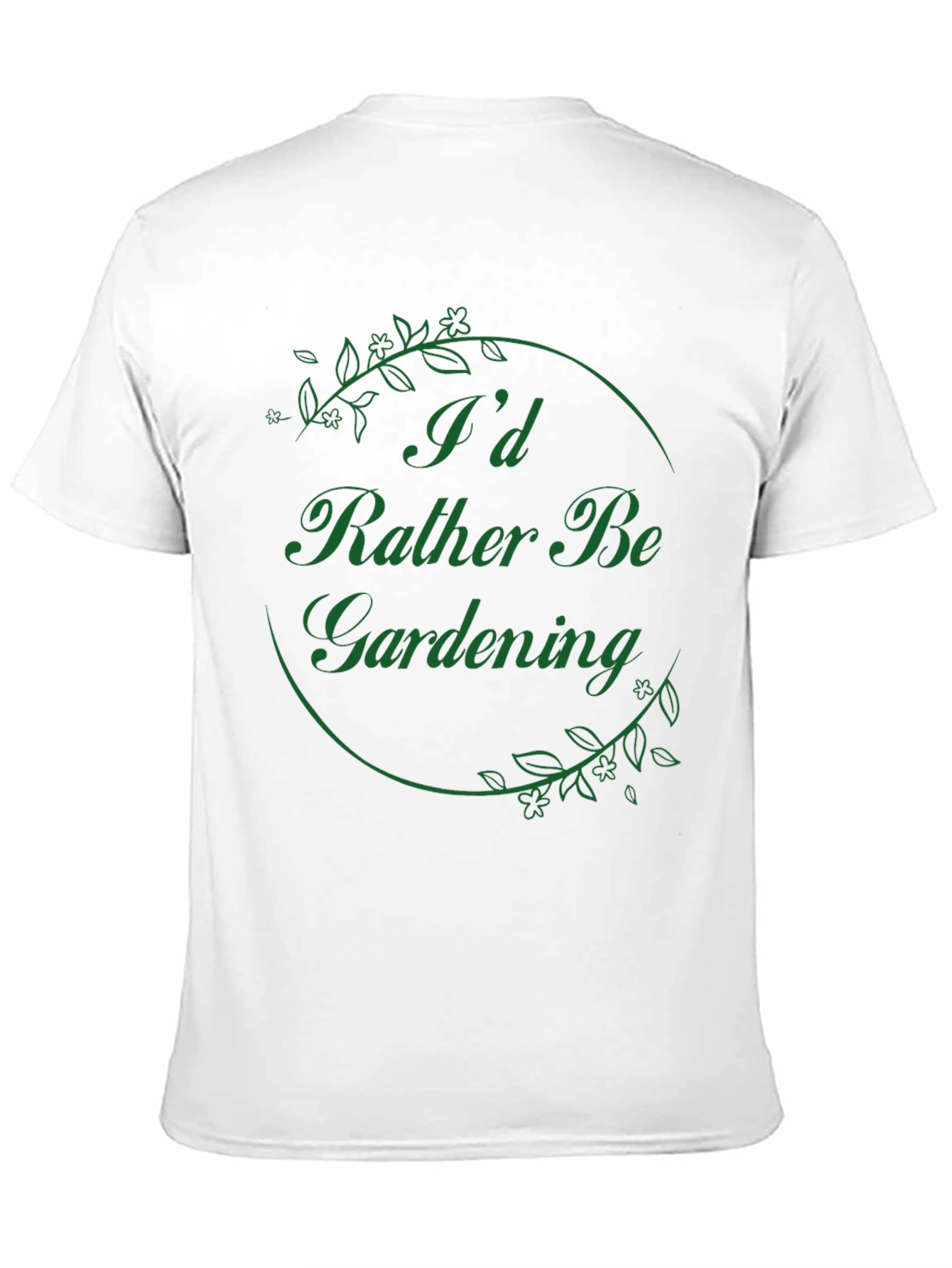 Black Gardening Lover's T-Shirt - I'd Rather Be Gardening view 11
