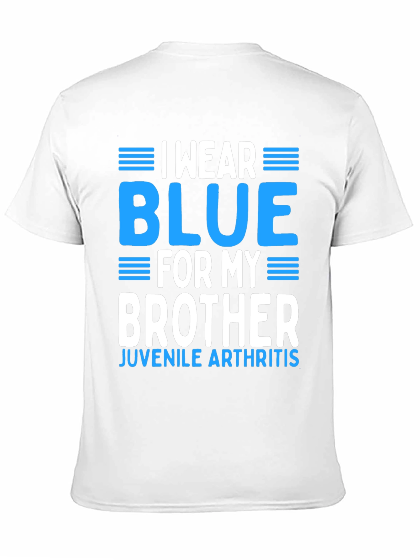 Black I Wear Blue for My Brother Juvenile Arthritis Awareness T-Shirt view 11