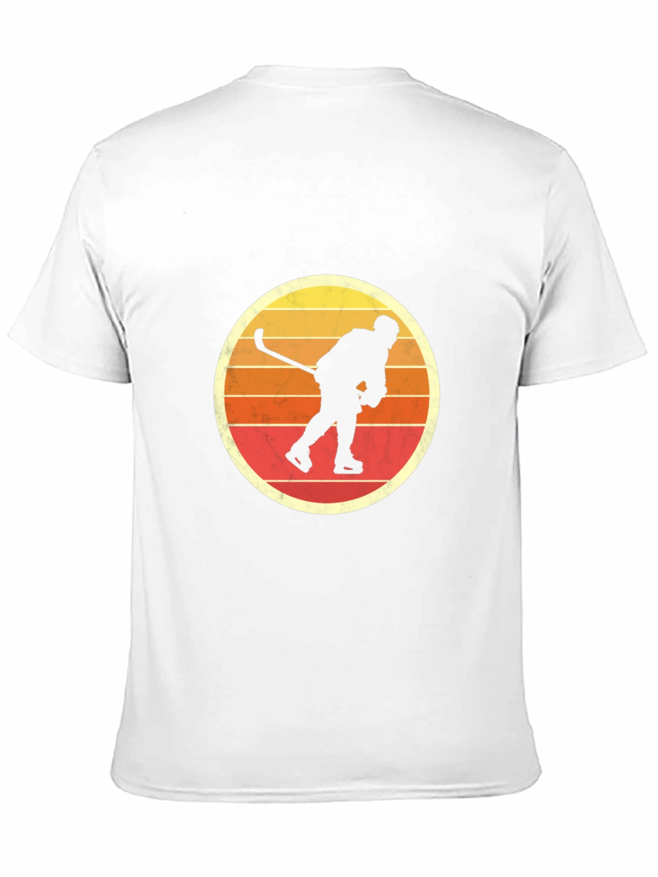 Black Retro Hockey Player Graphic T-Shirt - Vintage Style view 11