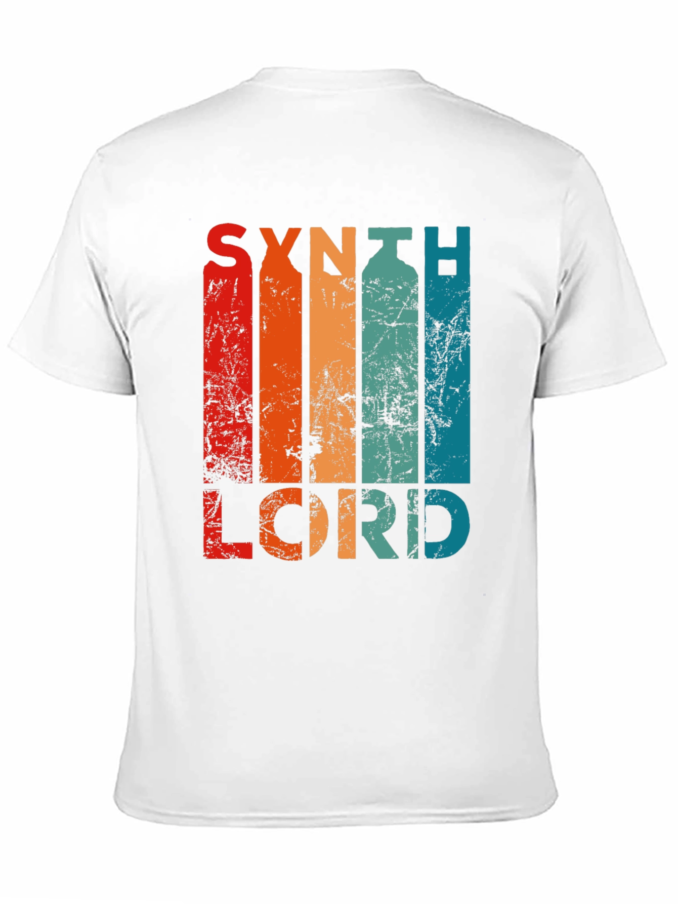 Black Synth Lord Retro T-Shirt, Vintage Style view 11