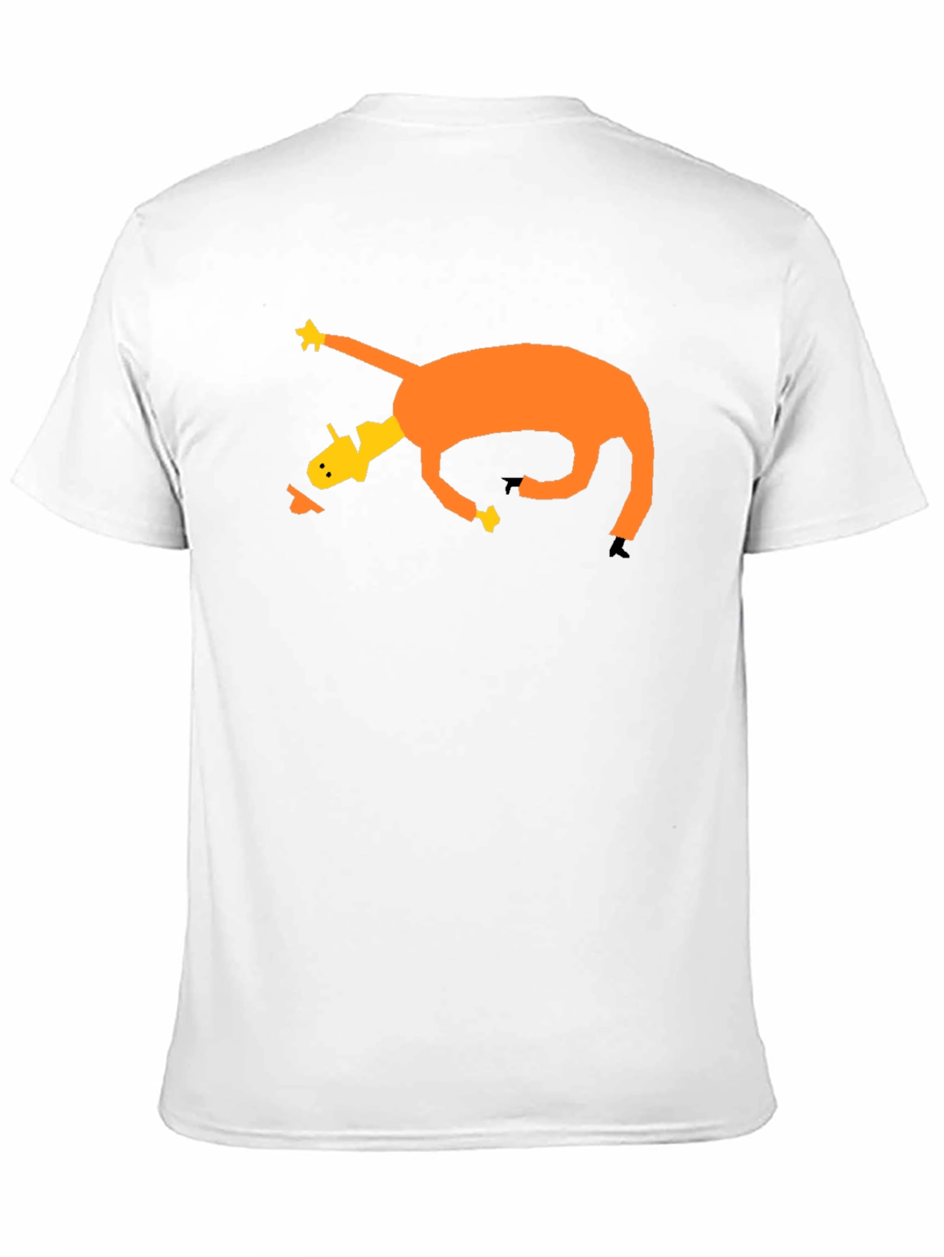 Black Abstract Graphic Tee - Quirky Cartoon Design view 11