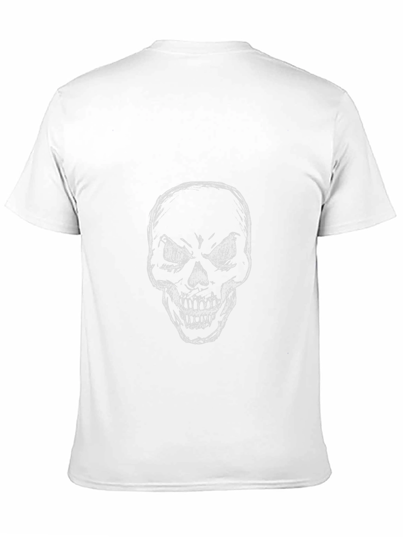 Black Skull Graphic Black T-Shirt for Men view 11