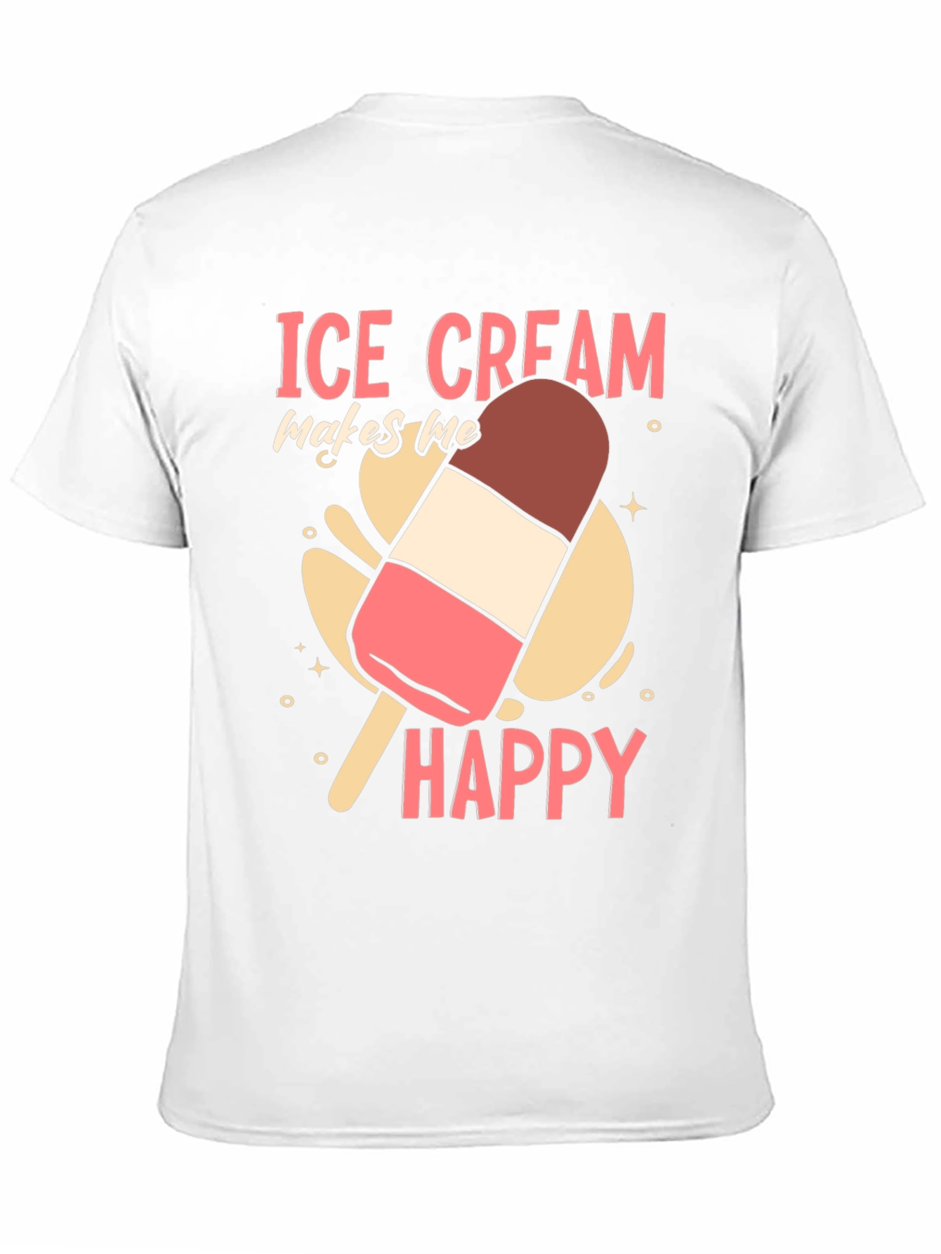 Black Ice Cream Makes Me Happy Graphic Tee view 11