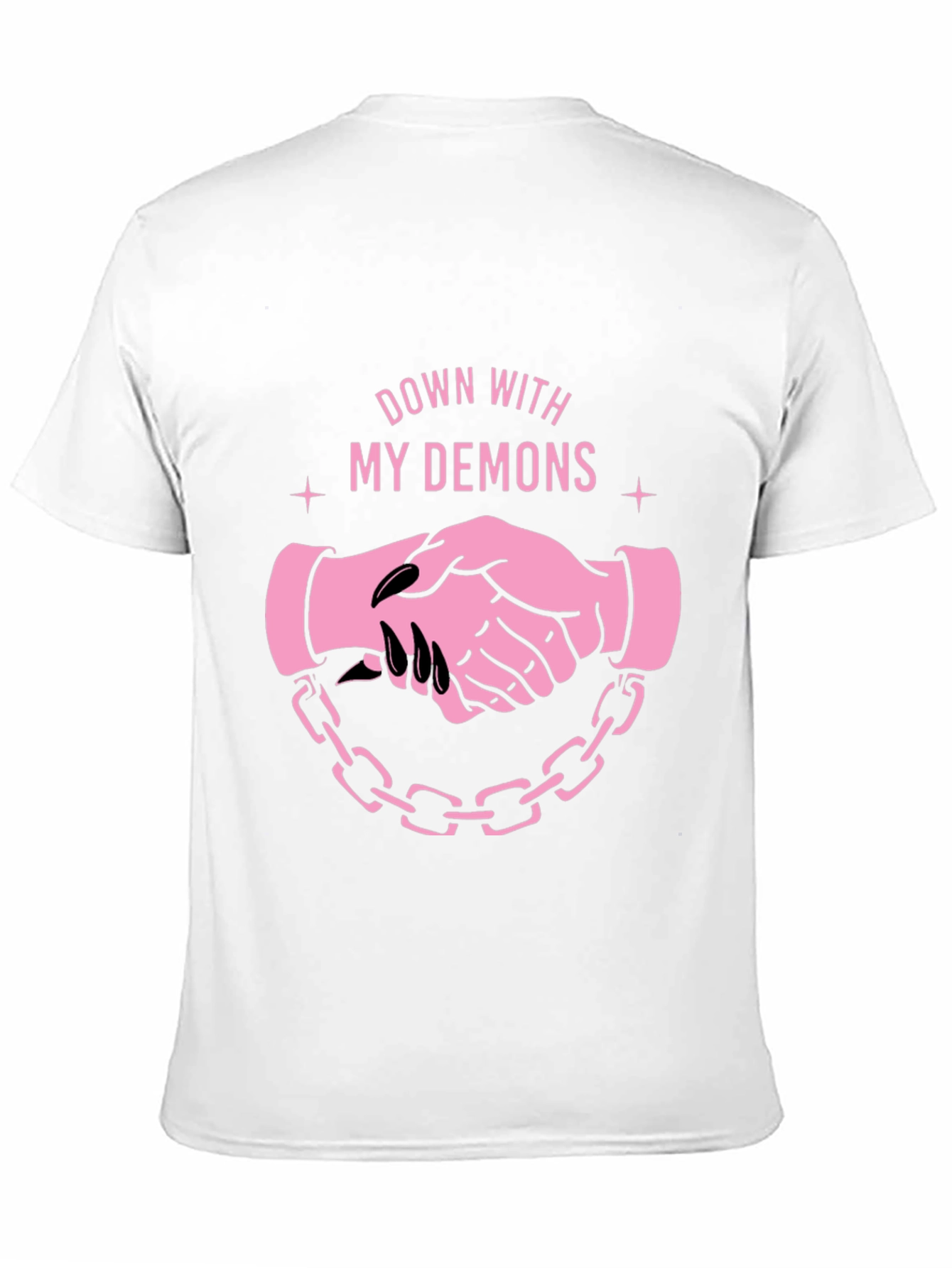 Black Down With My Demons Graphic Tee - Black view 11