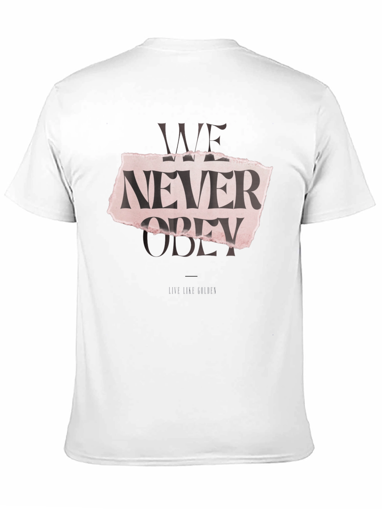 Black Edgy We Never Obey Graphic T-Shirt view 11
