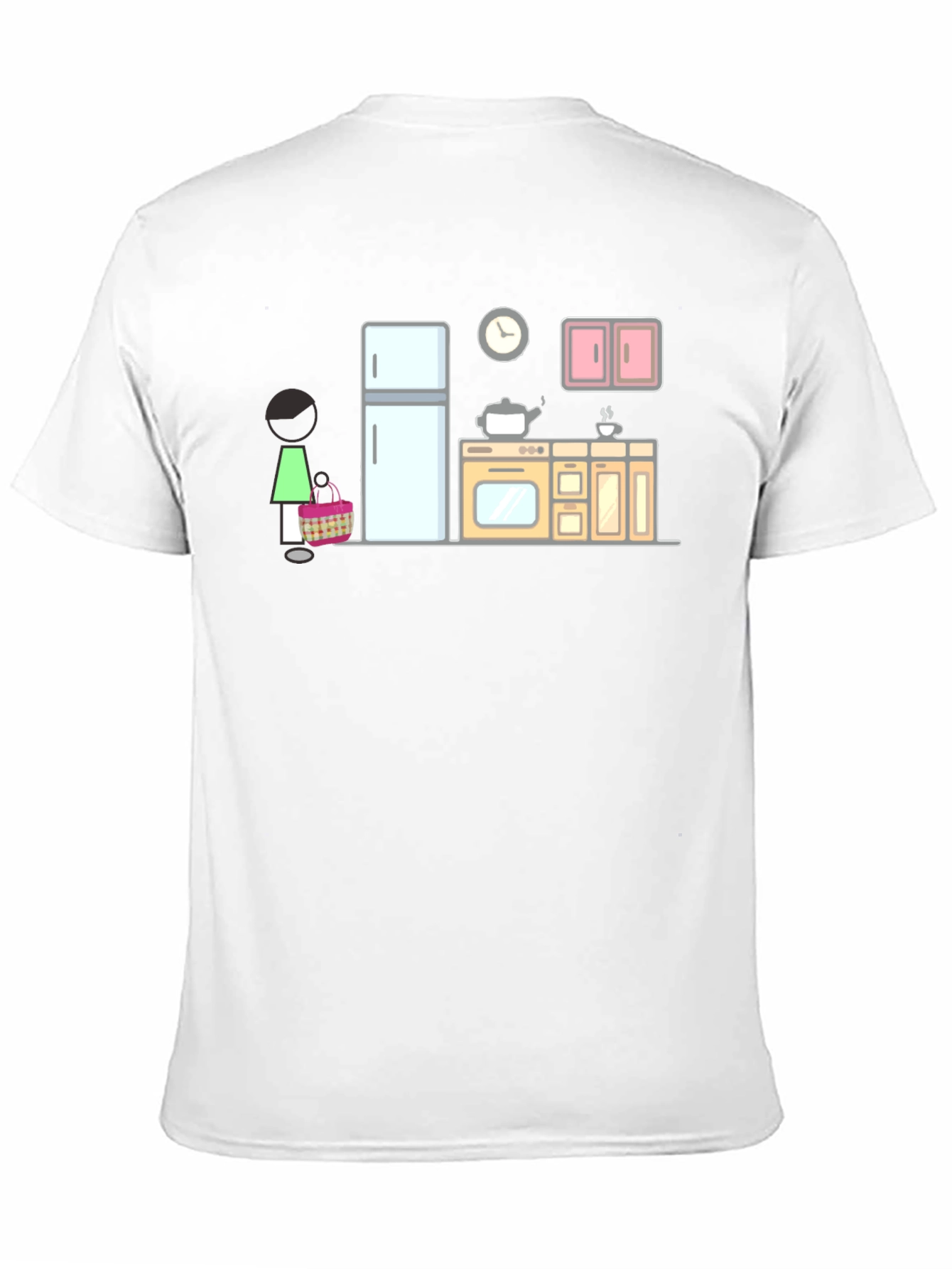 Black Cartoon Kitchen Graphic T-Shirt view 11
