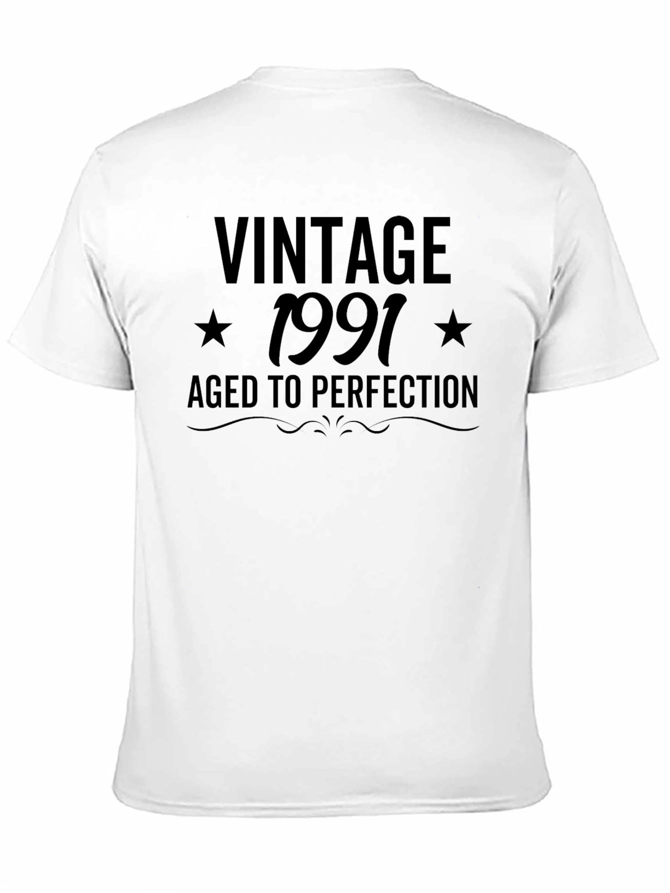 Black Vintage 1991 Aged to Perfection Black T-Shirt view 11