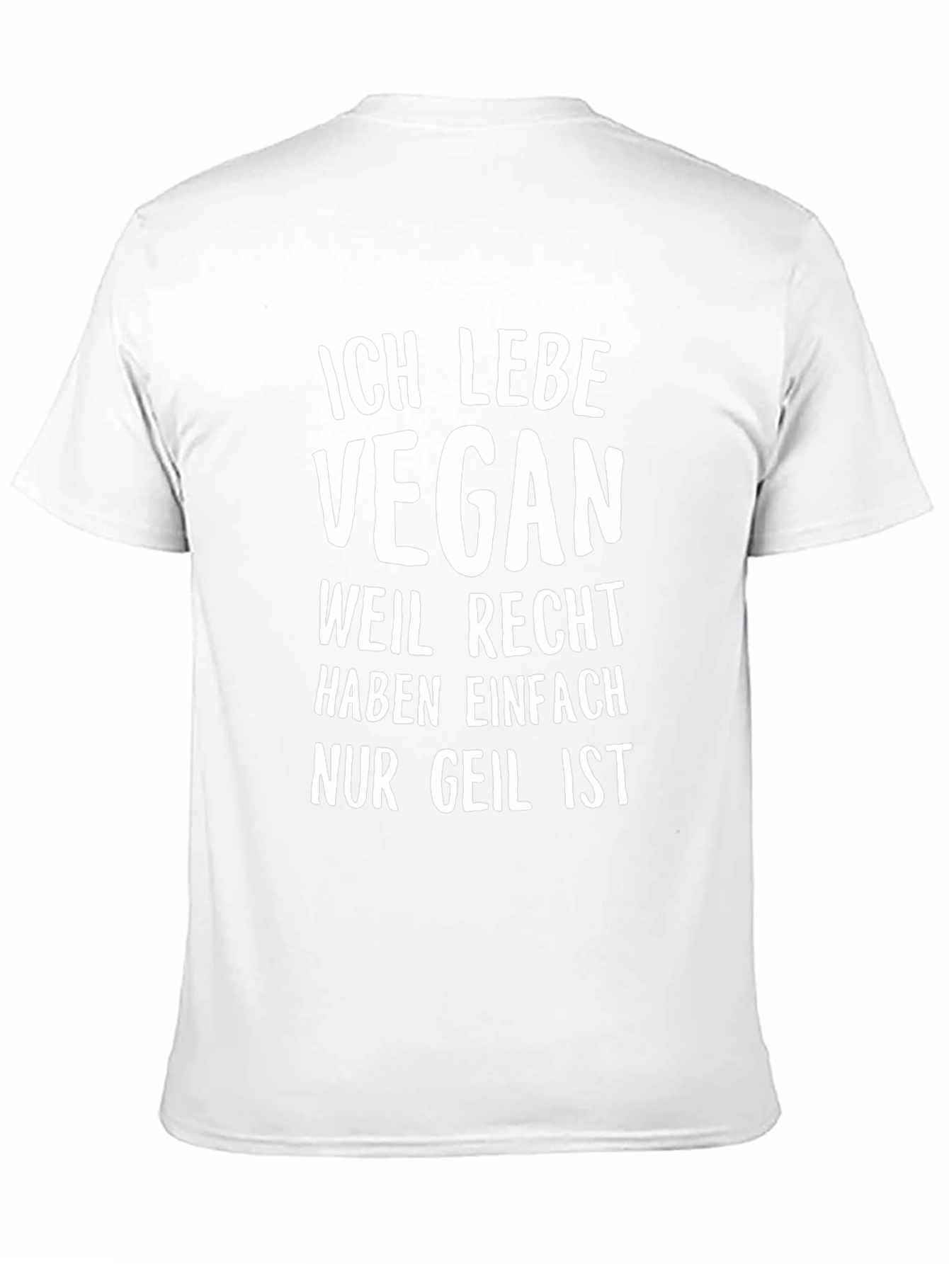 Black Vegan Statement T-Shirt - Ich Lebe Vegan - Cool Graphic Tee view 11